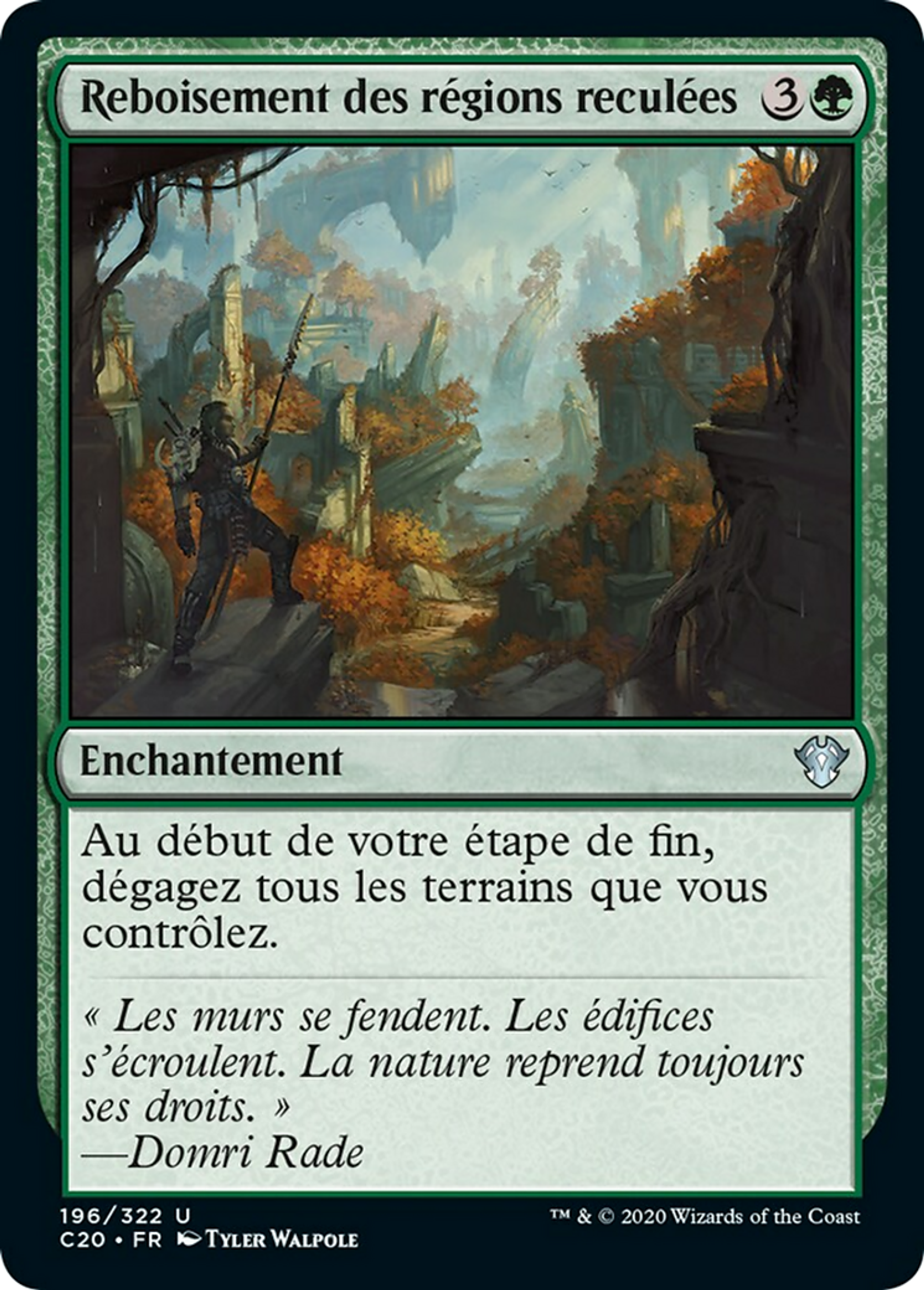 Reboisement des régions reculées — Commander 2020 — Magic: The Gathering