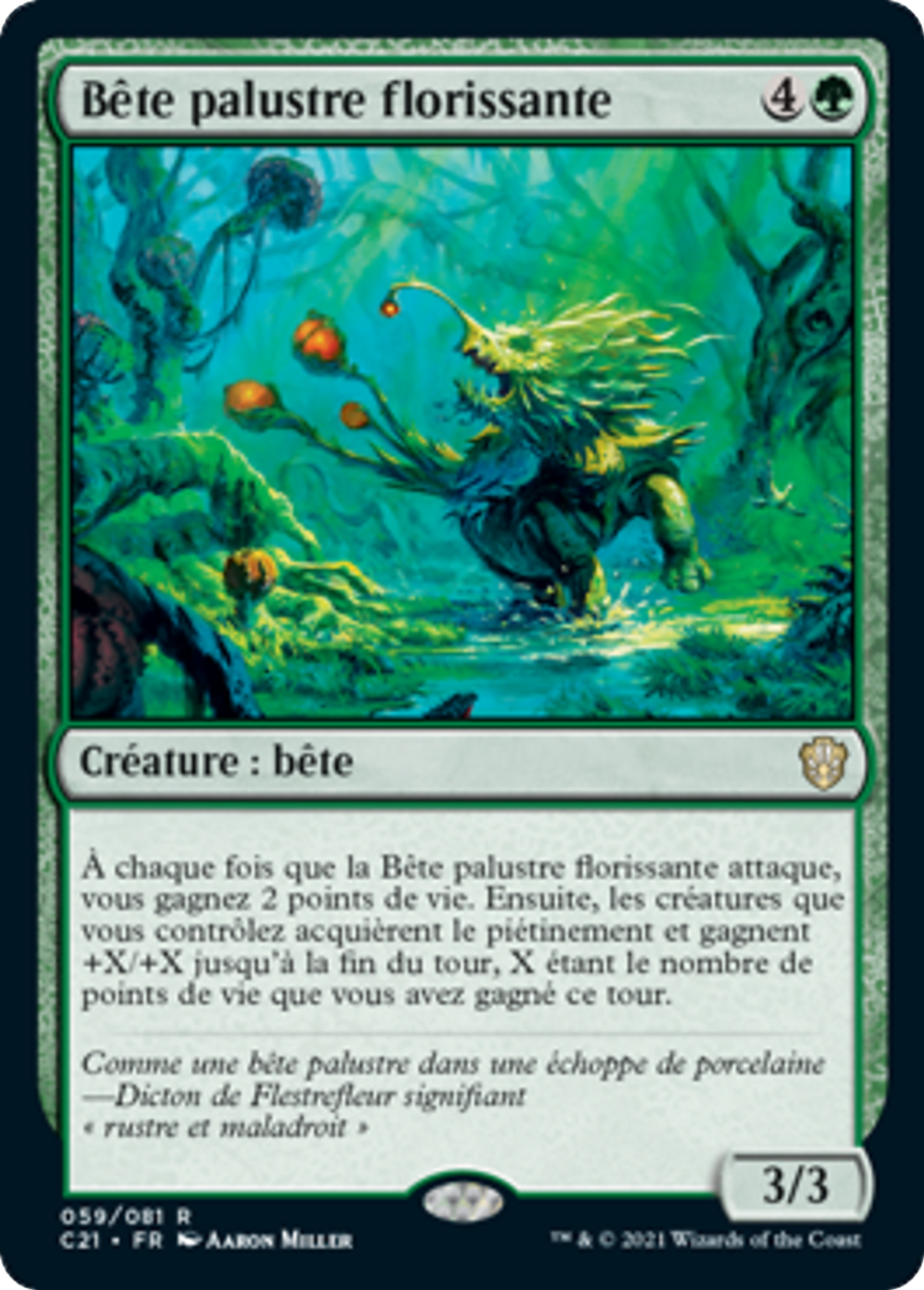 Bête palustre florissante — Commander 2021 — Magic: The Gathering