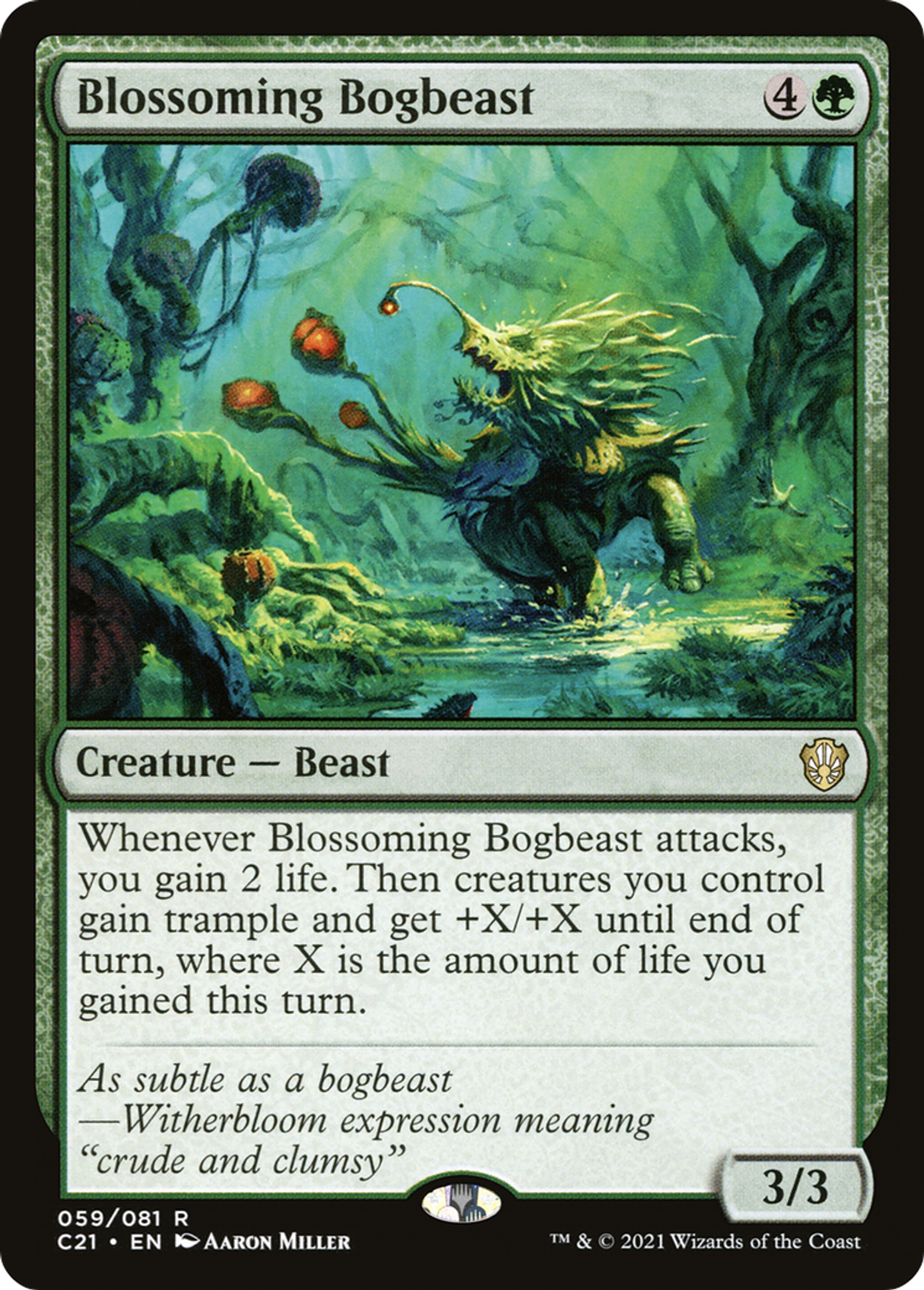 Blossoming Bogbeast — Commander 2021 — Magic: The Gathering