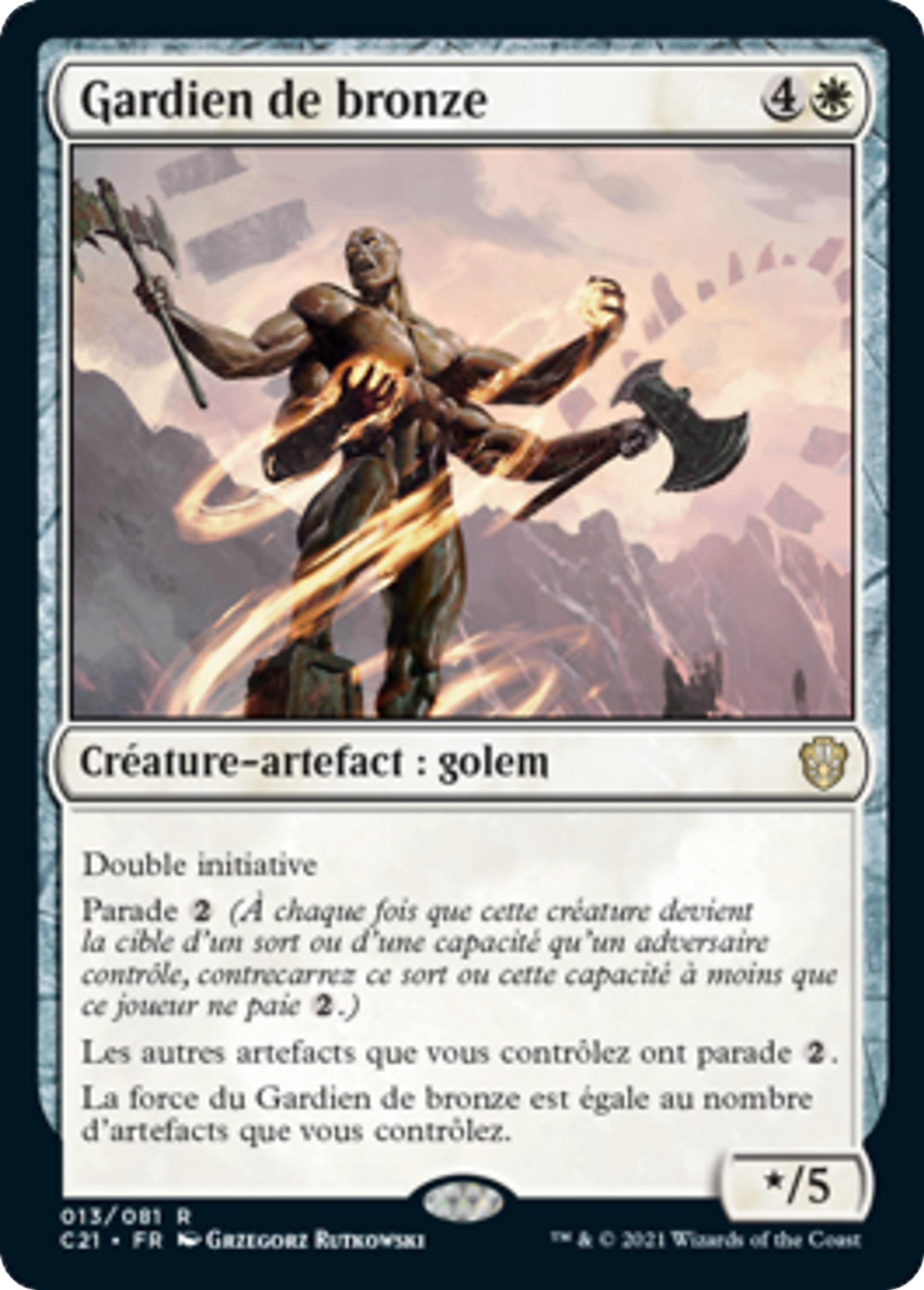 Gardien de bronze — Commander 2021 — Magic: The Gathering
