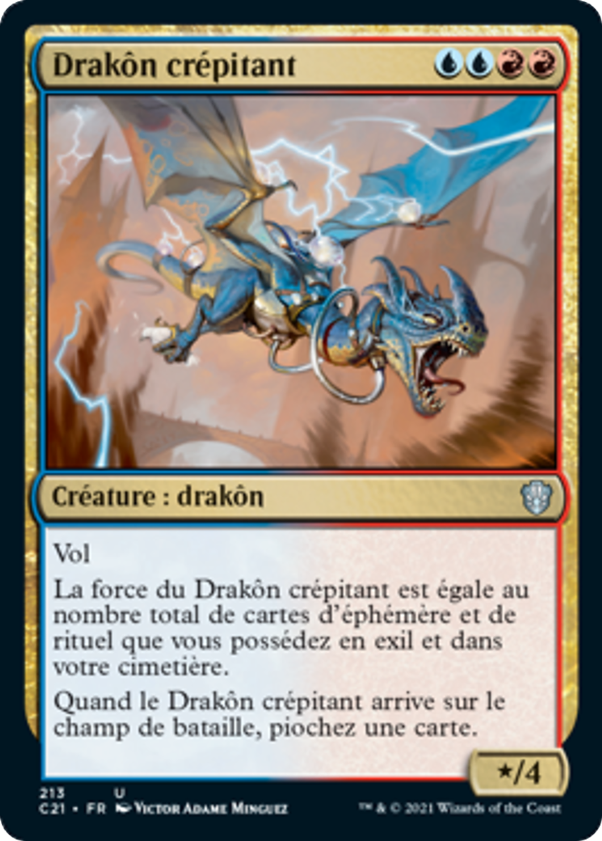 Drakôn crépitant — Commander 2021 — Magic: The Gathering