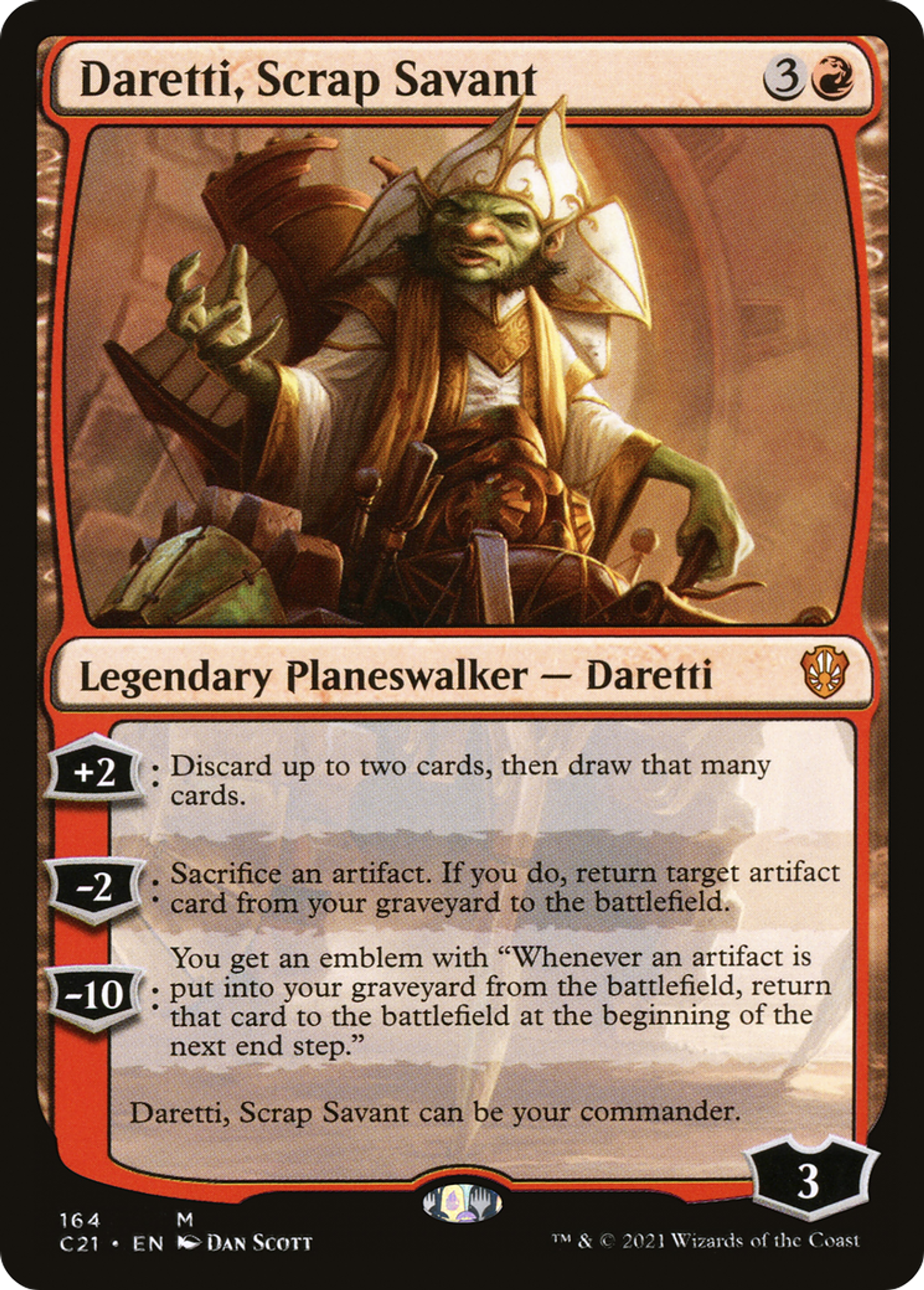 Daretti, Scrap Savant — Commander 2021 — Magic: The Gathering