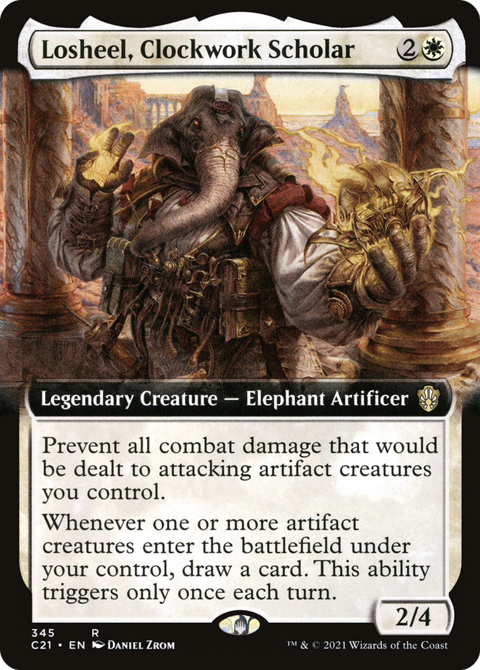 Losheel, Clockwork Scholar — Commander 2021 — Magic: The Gathering