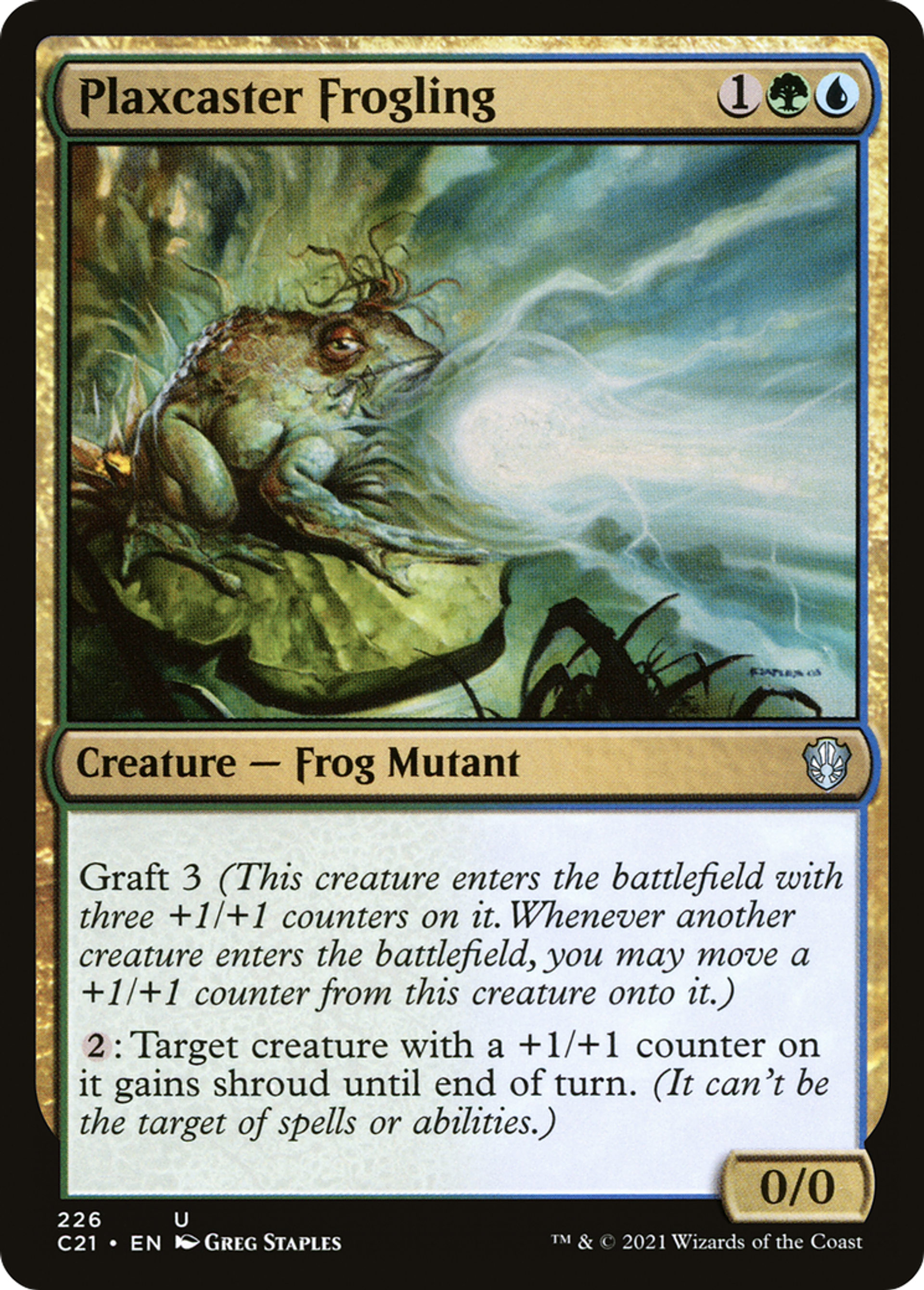 Plaxcaster Frogling — Commander 2021 — Magic: The Gathering