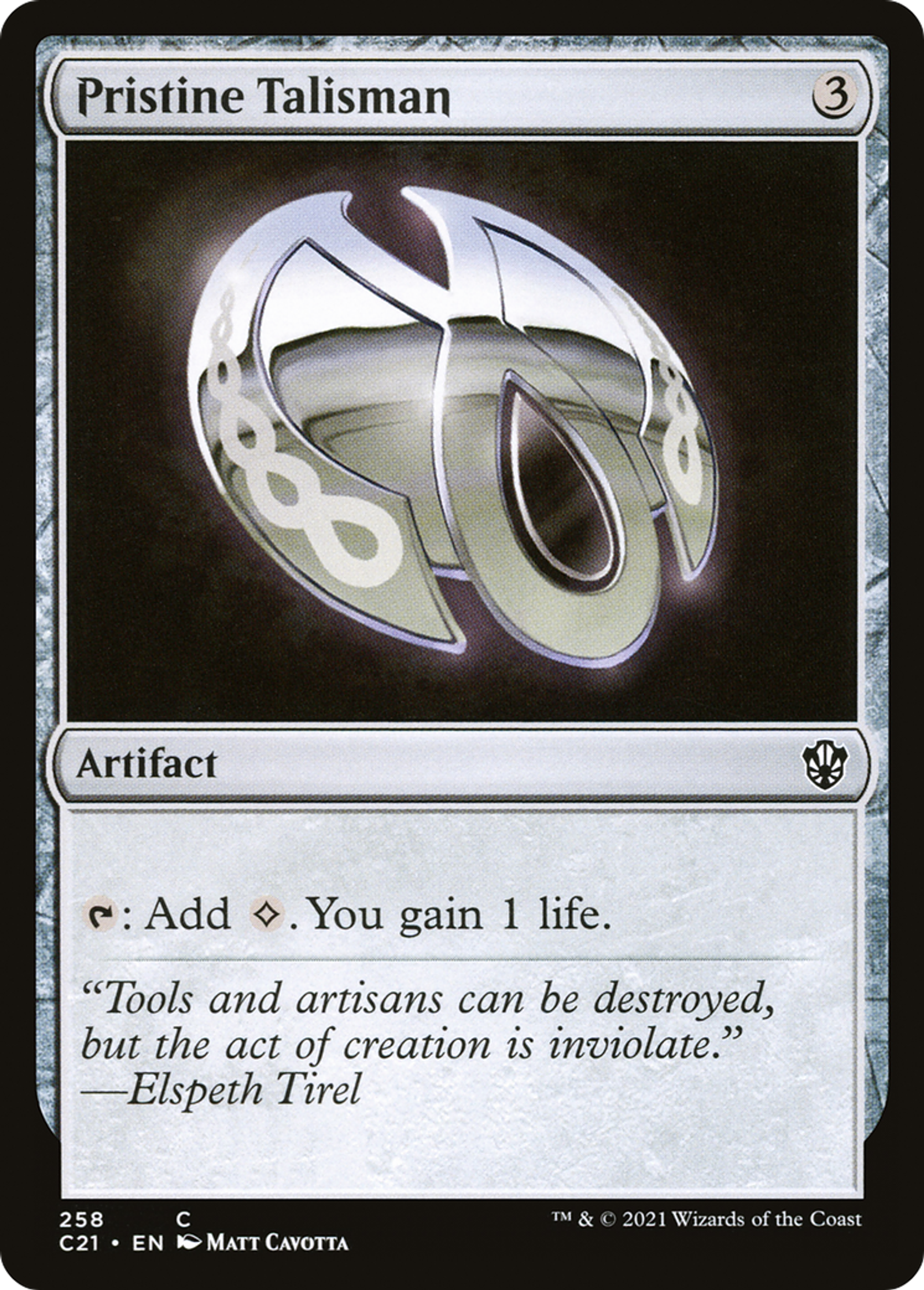 Pristine Talisman — Commander 2021 — Magic: The Gathering