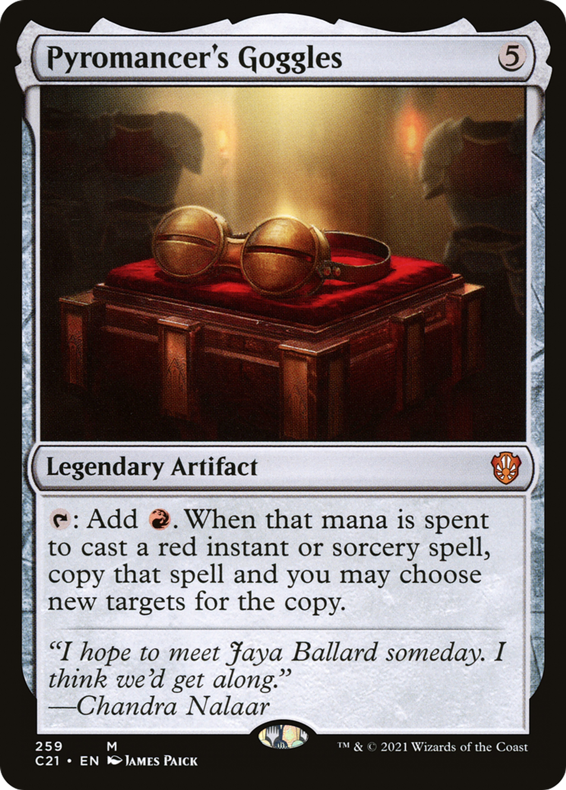 Lunettes du pyromancien — Commander 2021 — Magic: The Gathering