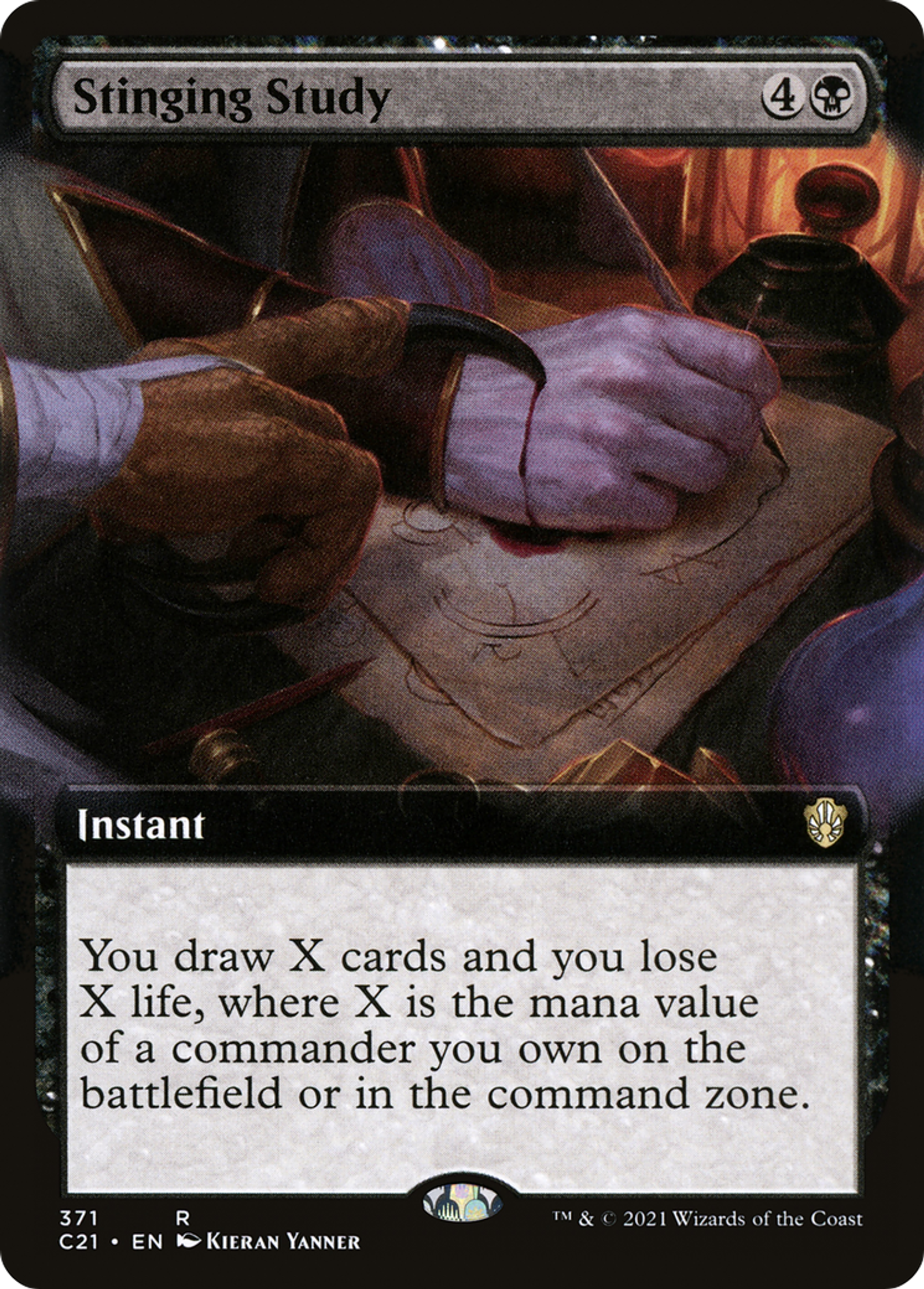 Stinging Study — Commander 2021 — Magic: The Gathering