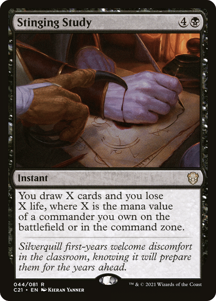 Stinging Study — Commander 2021 — Magic: The Gathering