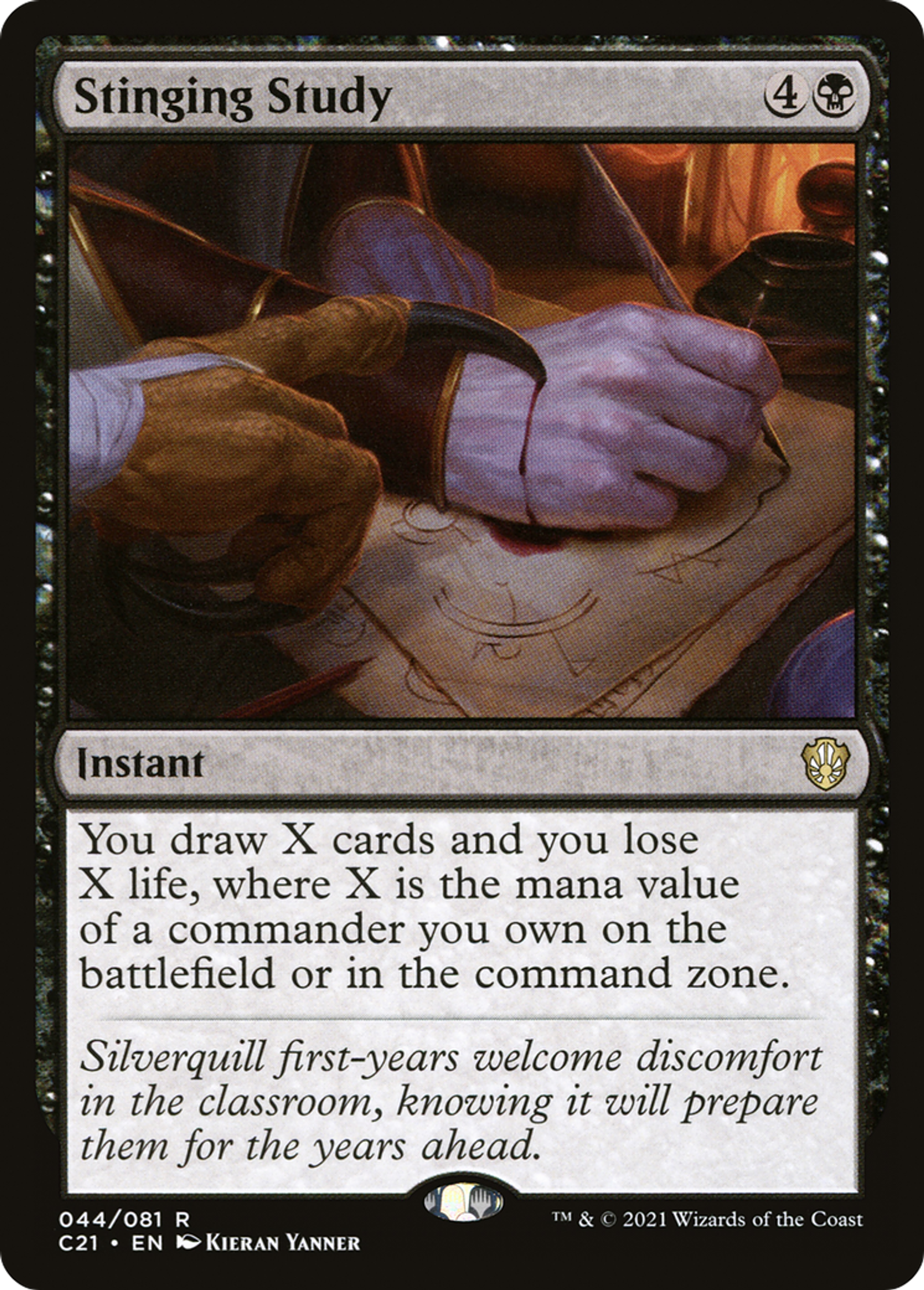 Stinging Study — Commander 2021 — Magic: The Gathering