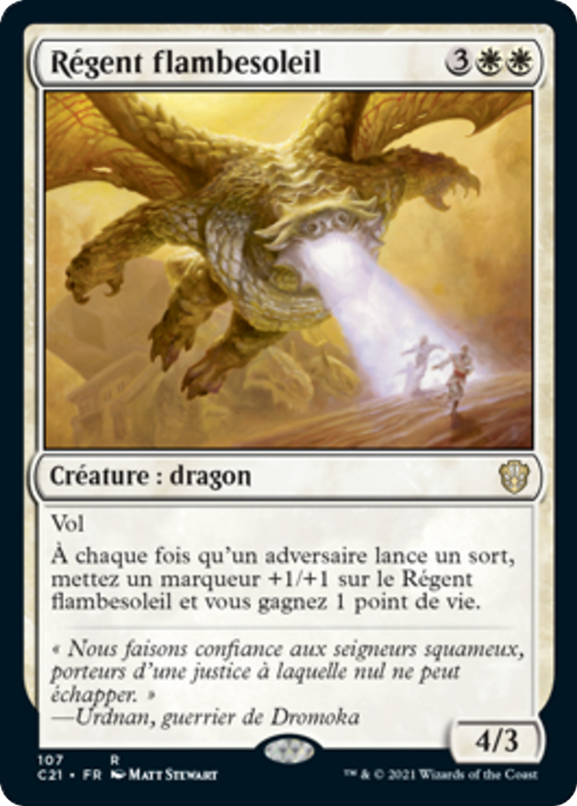 Régent flambesoleil — Commander 2021 — Magic: The Gathering