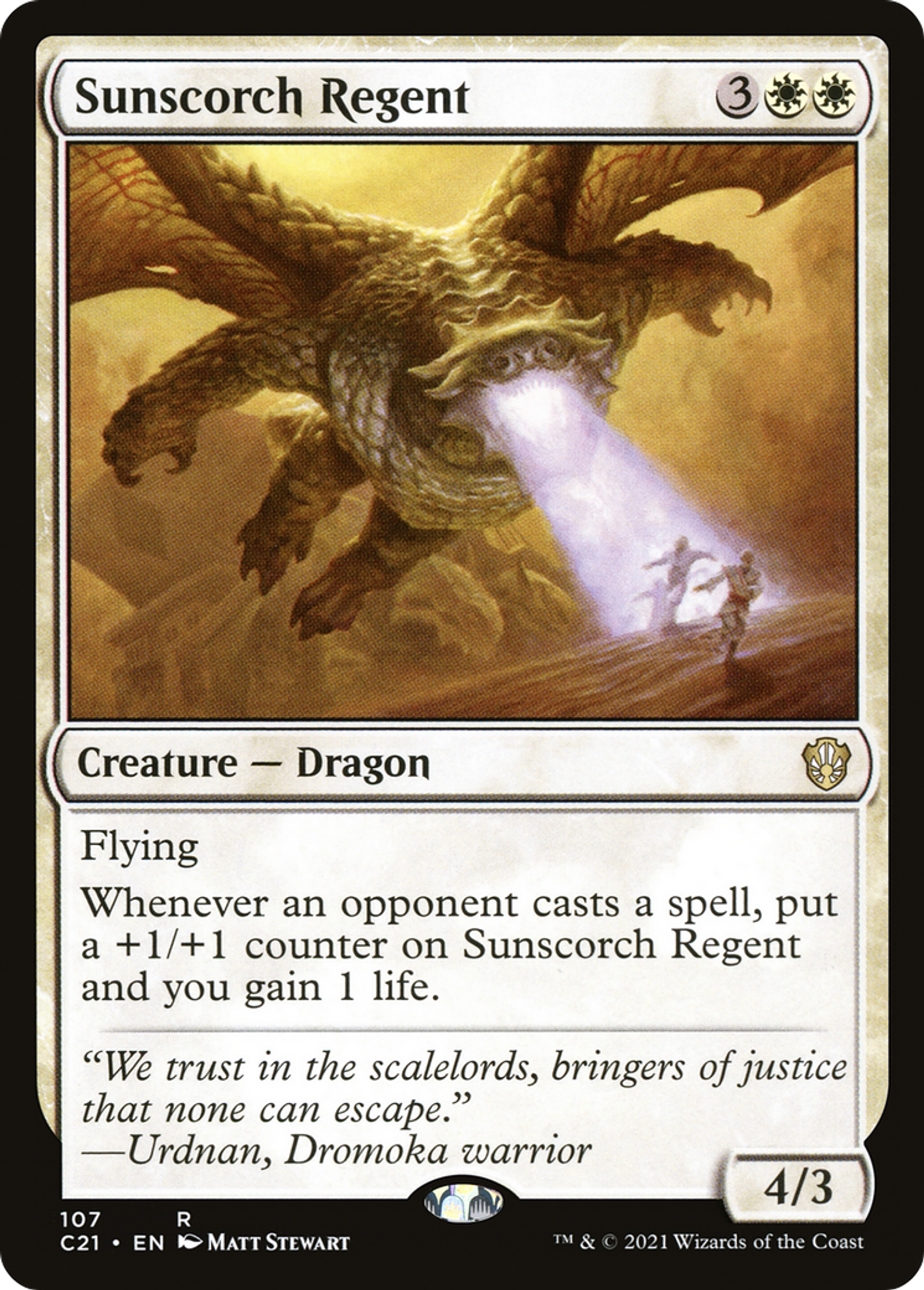 Sunscorch Regent — Commander 2021 — Magic: The Gathering