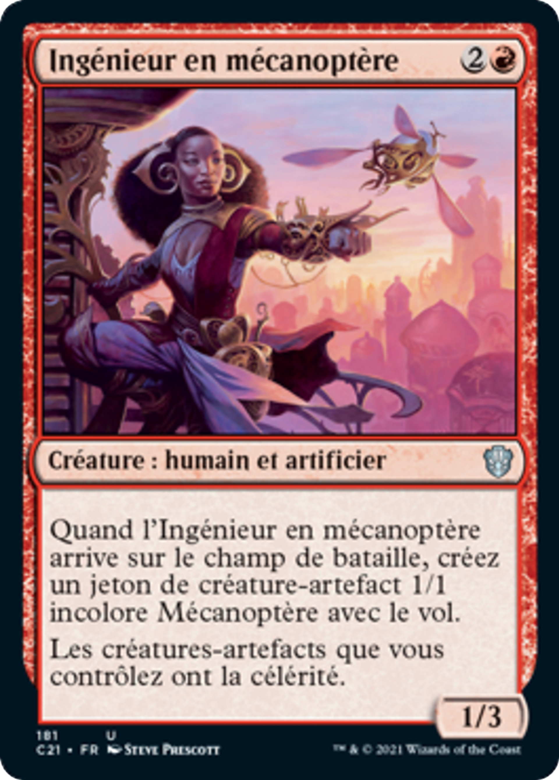 Ingénieur en mécanoptère — Commander 2021 — Magic: The Gathering