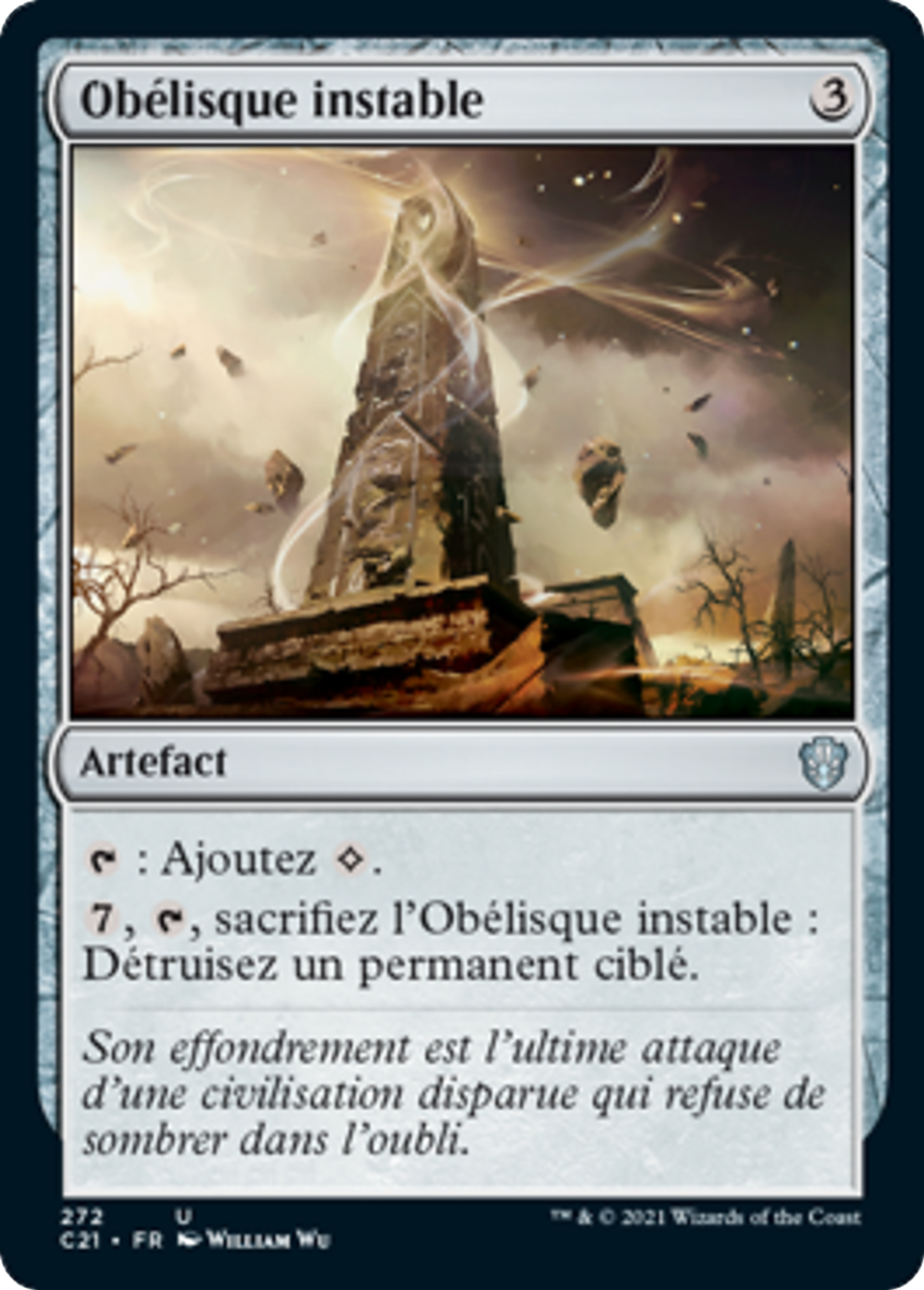 Obélisque instable — Commander 2021 — Magic: The Gathering