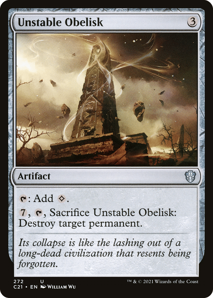 Unstable Obelisk — Commander 2021 — Magic: The Gathering