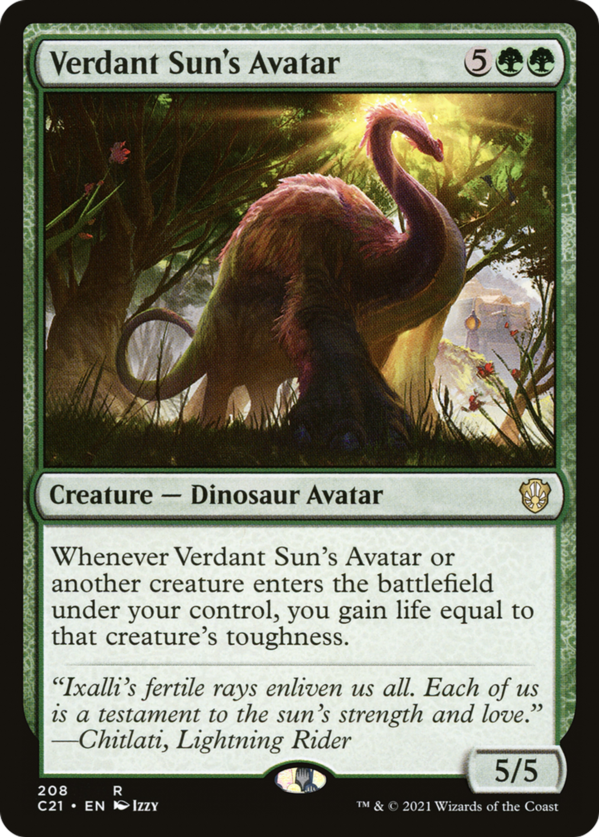Verdant Sun's Avatar — Commander 2021 — Magic: The Gathering