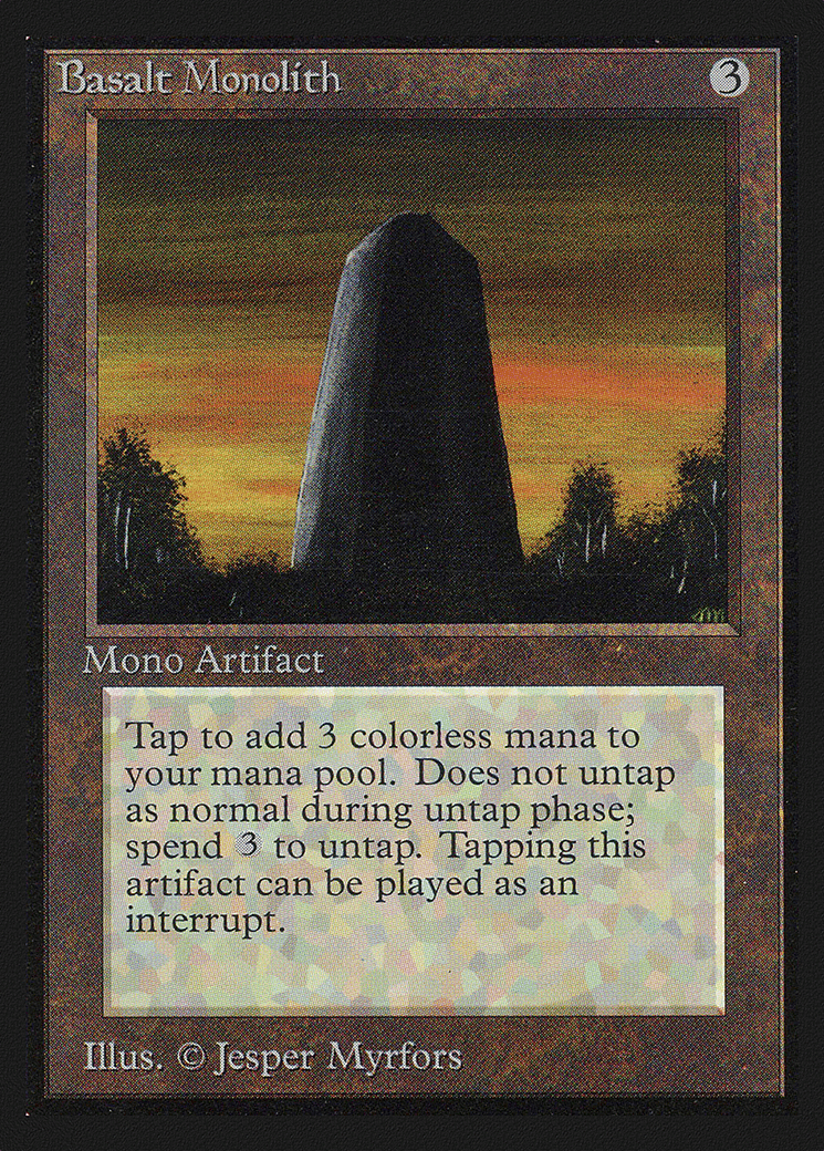 Basalt Monolith — Intl. Collectors' Edition — Magic: The Gathering