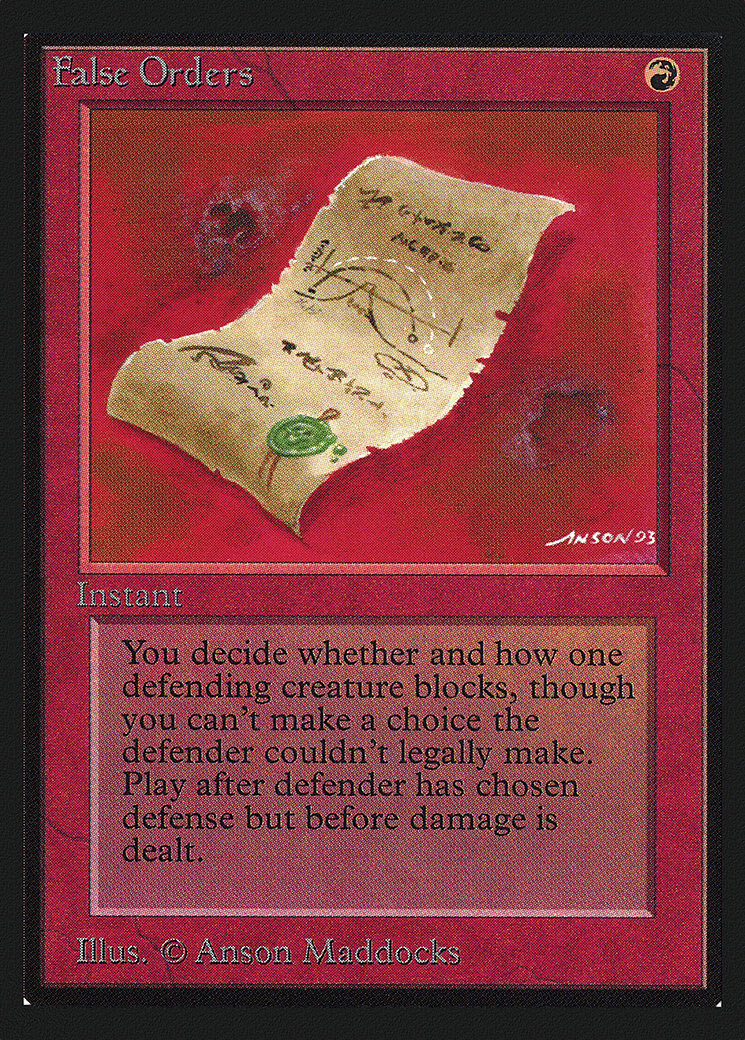 False Orders — Intl. Collectors' Edition — Magic: The Gathering
