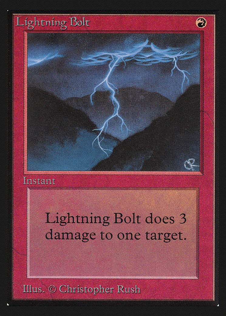 Lightning Bolt — Intl. Collectors' Edition — Magic: The Gathering