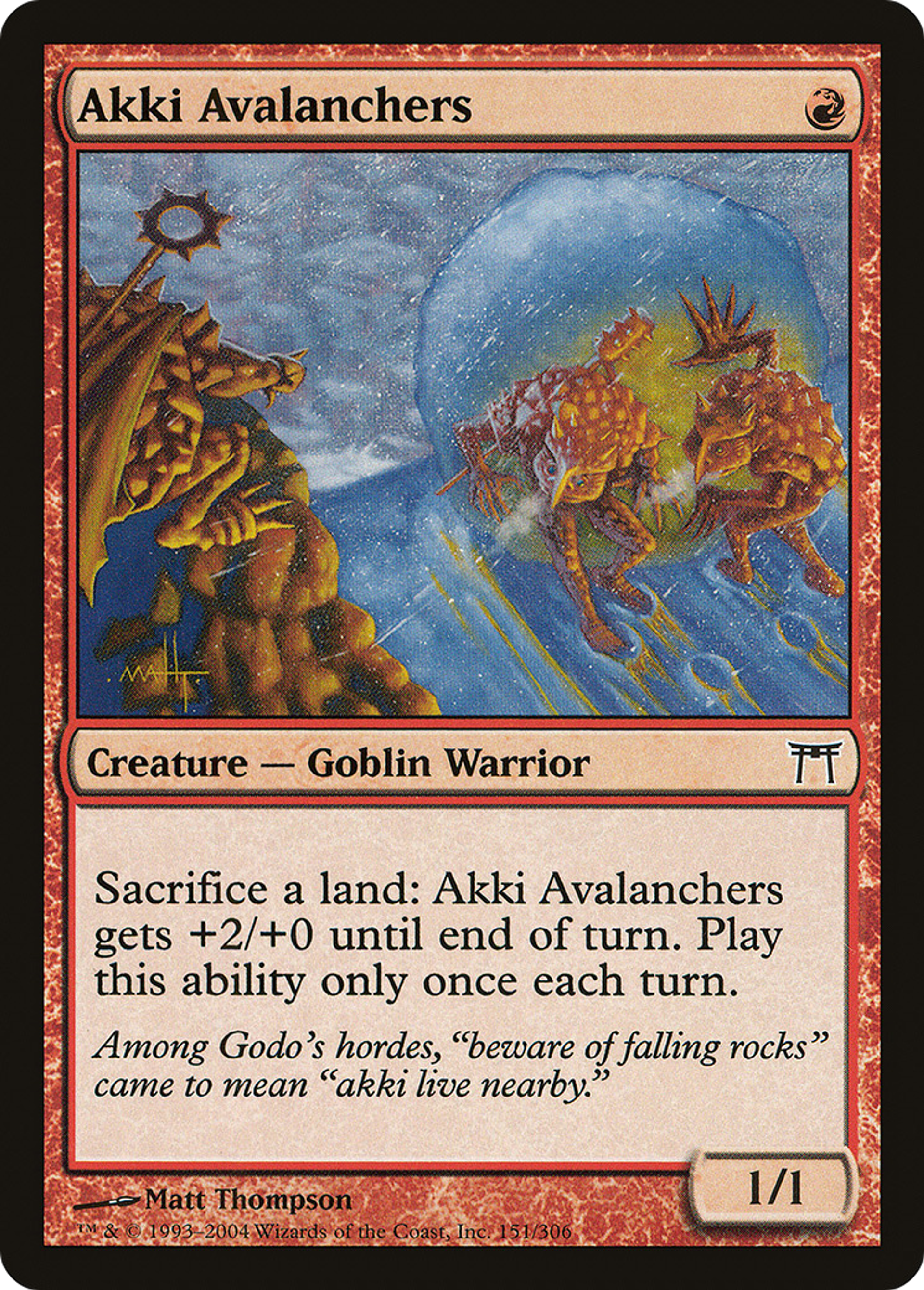 Avalancheurs akki — Champions of Kamigawa — Magic: The Gathering