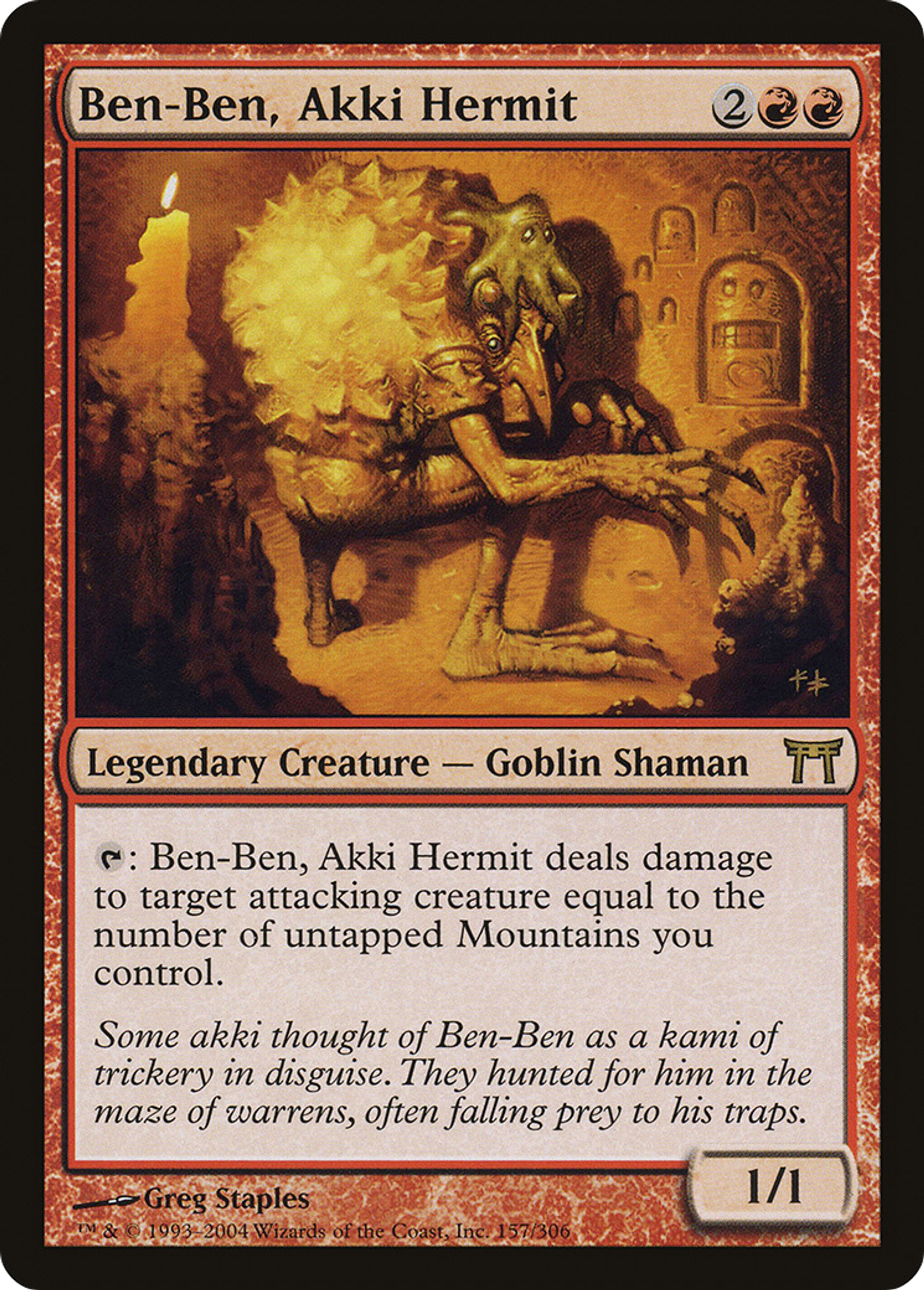 Ben-Ben, ermite akki — Champions of Kamigawa — Magic: The Gathering