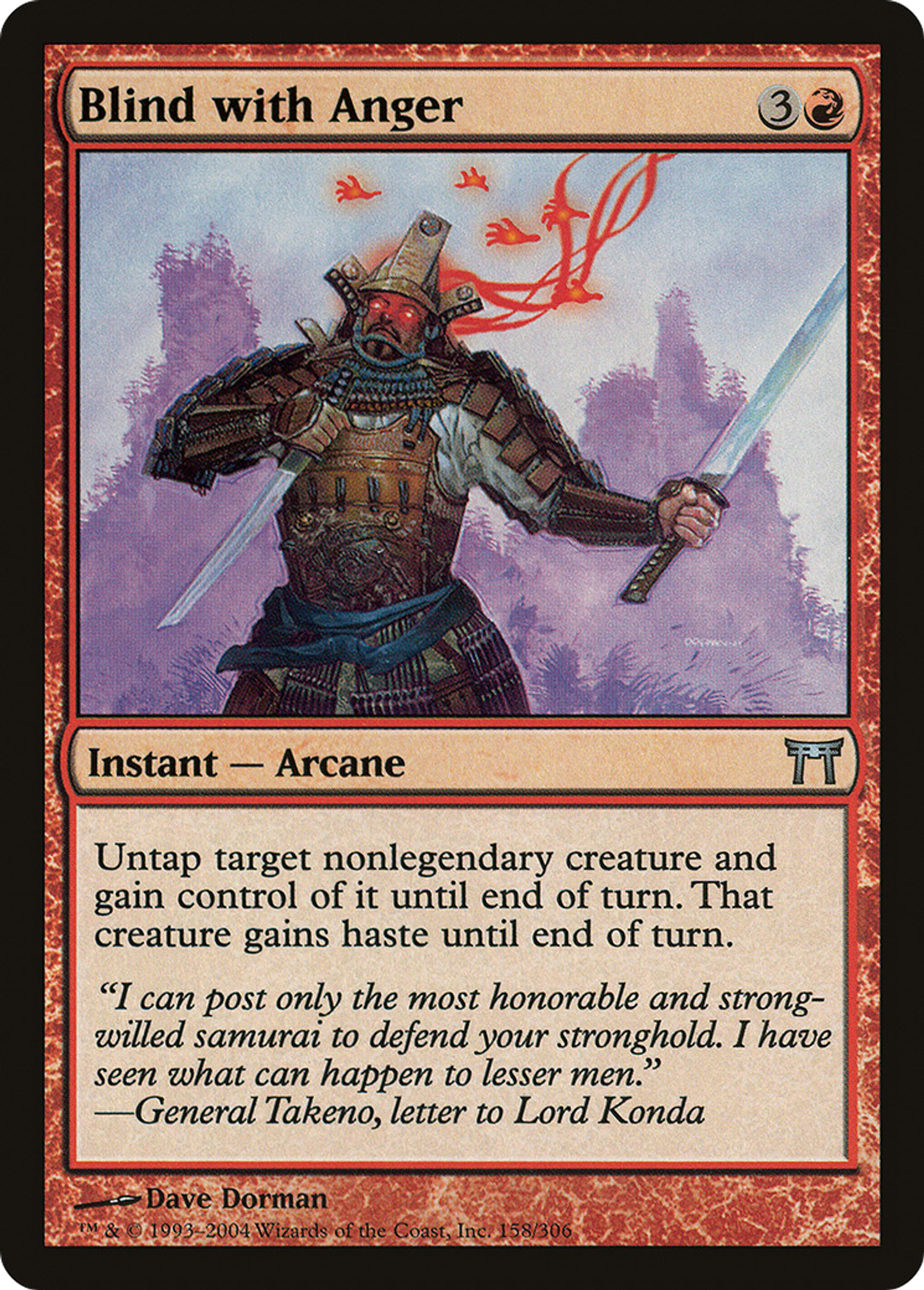 Aveuglé par la colère — Champions of Kamigawa — Magic: The Gathering