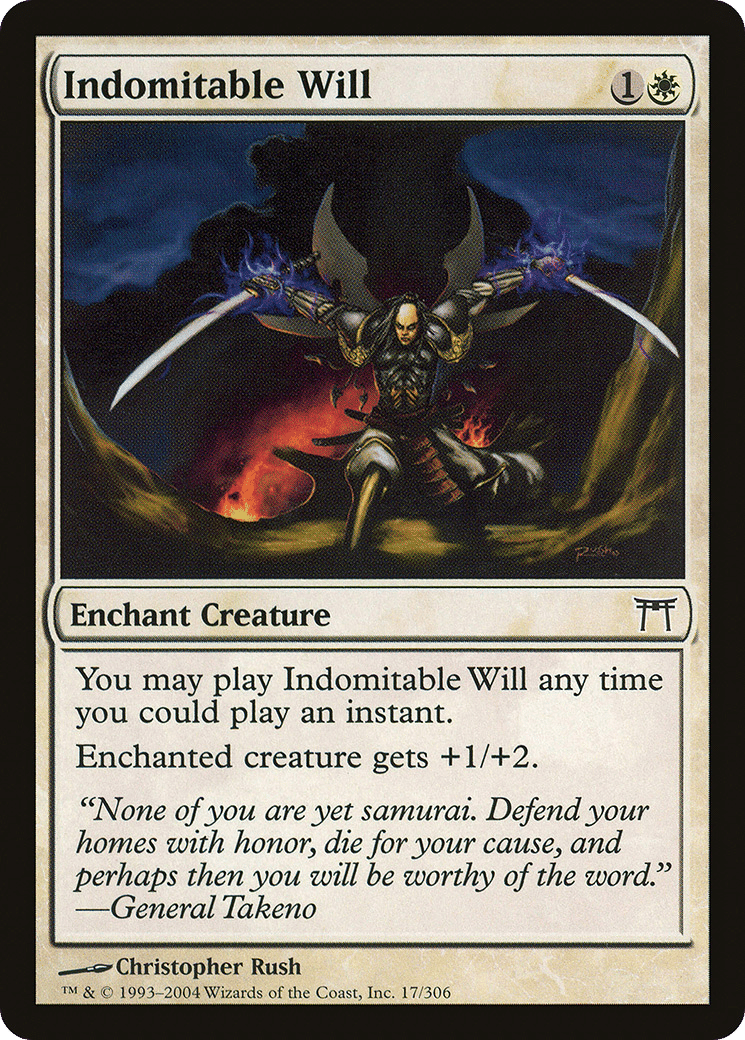 Indomitable Will — Champions of Kamigawa — Magic: The Gathering