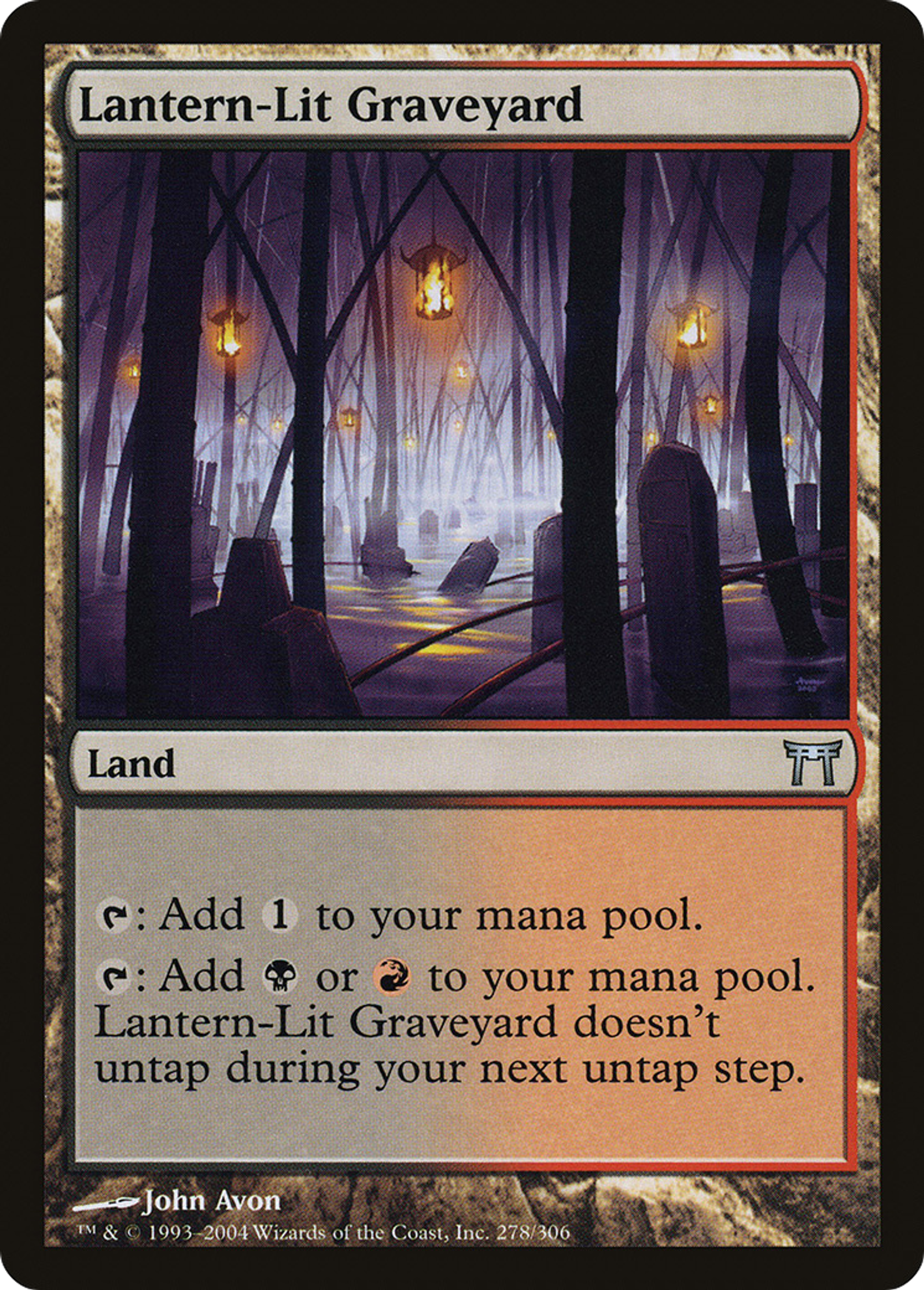 Cimetière aux lanternes — Champions of Kamigawa — Magic: The Gathering