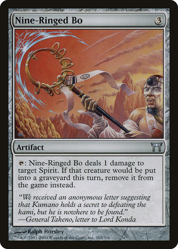 Nine-Ringed Bo — Champions of Kamigawa — Magic: The Gathering