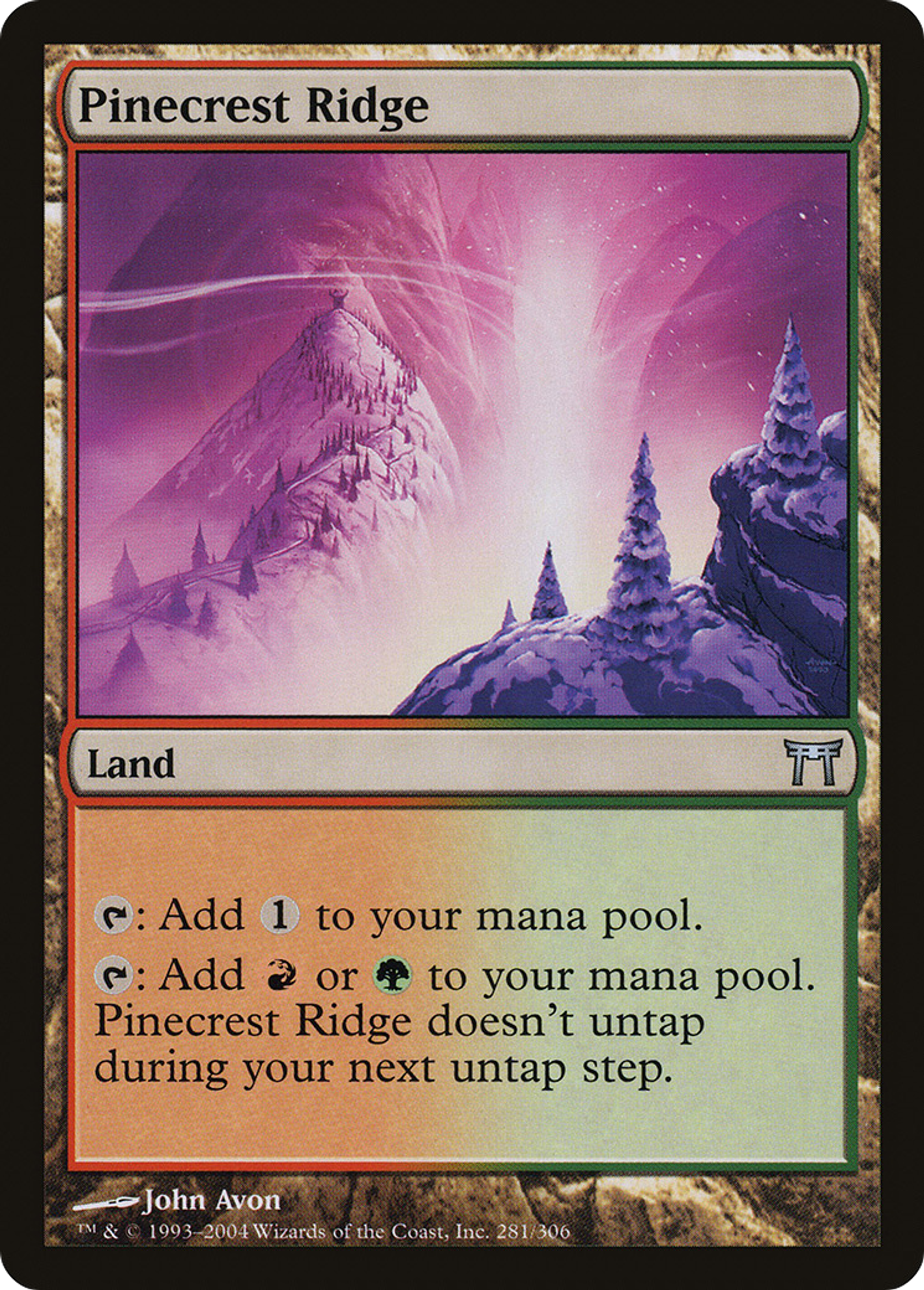 Contreforts de Crêtepin — Champions of Kamigawa — Magic: The Gathering