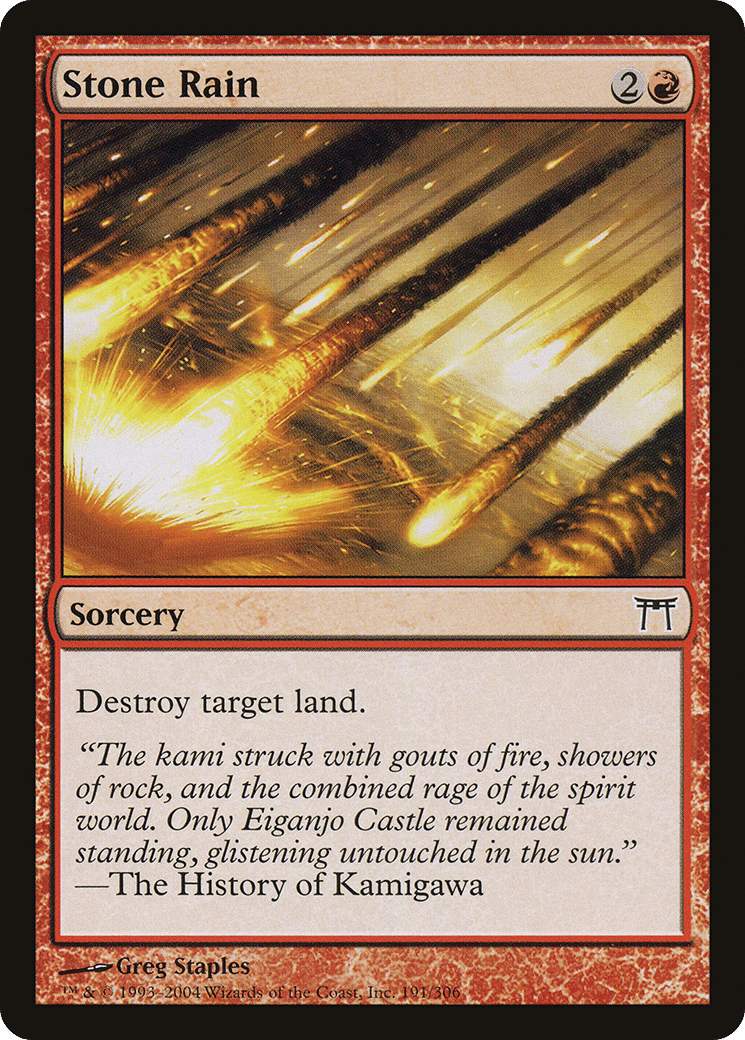 Stone Rain — Champions of Kamigawa — Magic: The Gathering