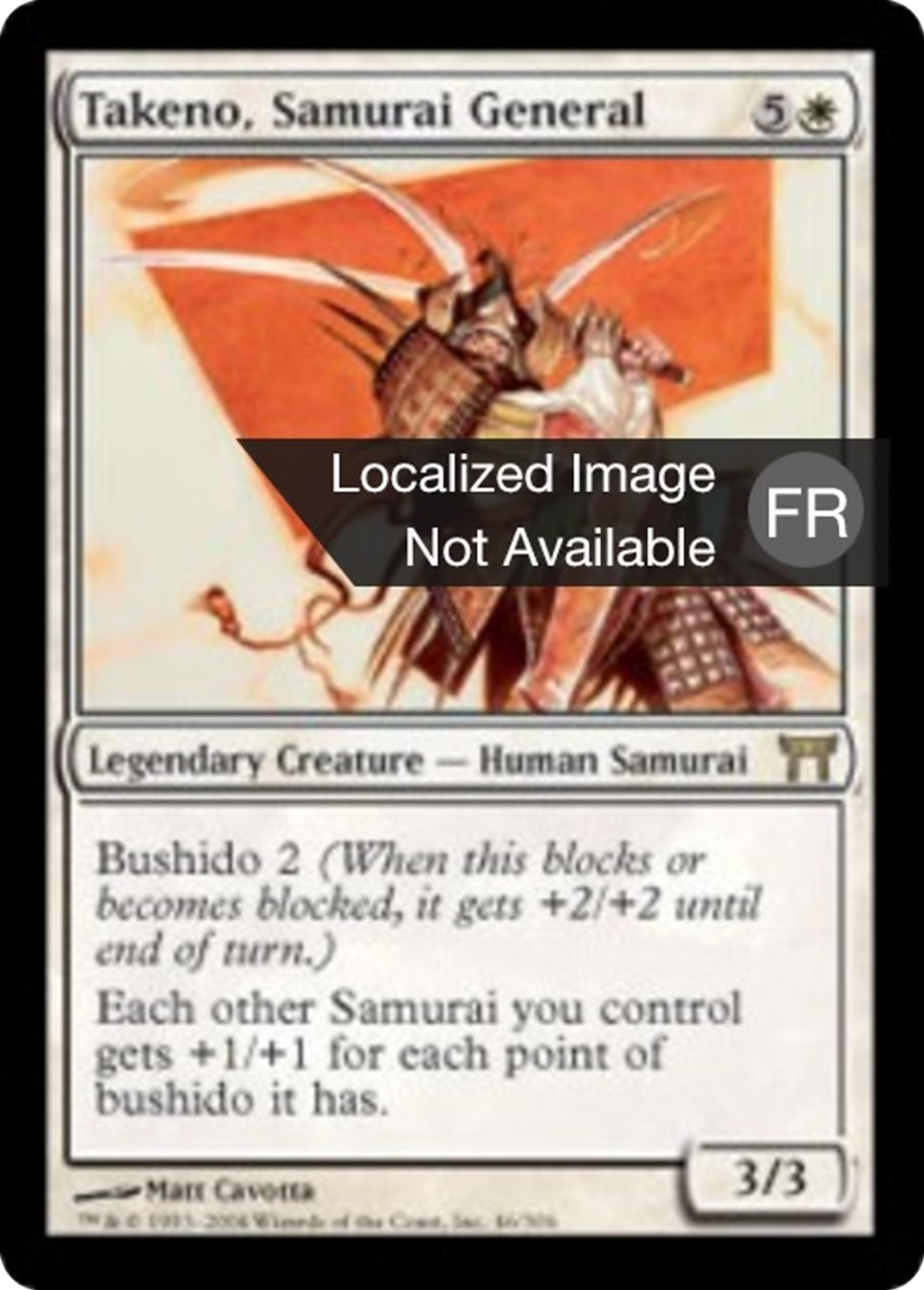 Takeno, général samouraï — Champions of Kamigawa — Magic: The Gathering