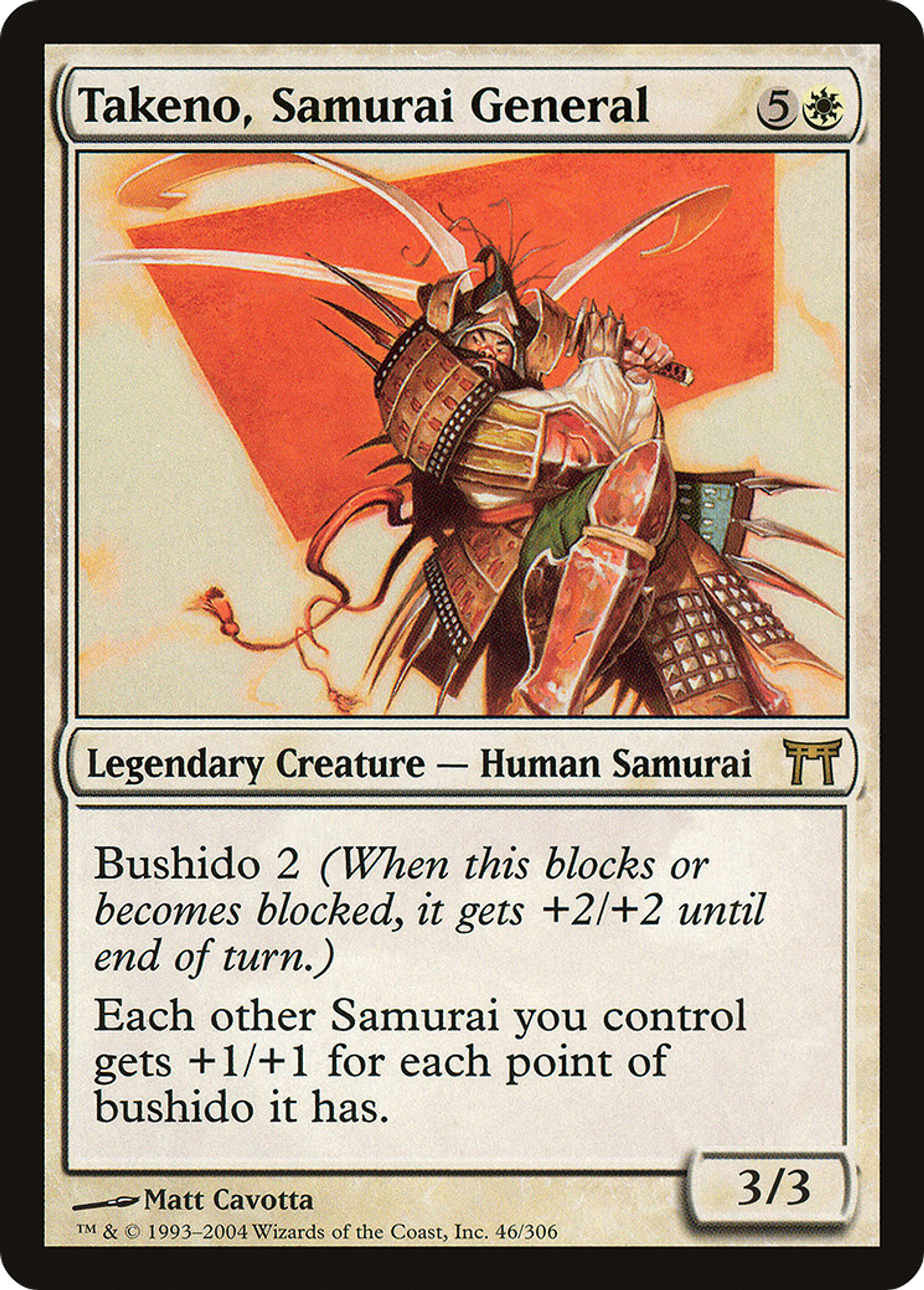 Takeno, général samouraï — Champions of Kamigawa — Magic: The Gathering