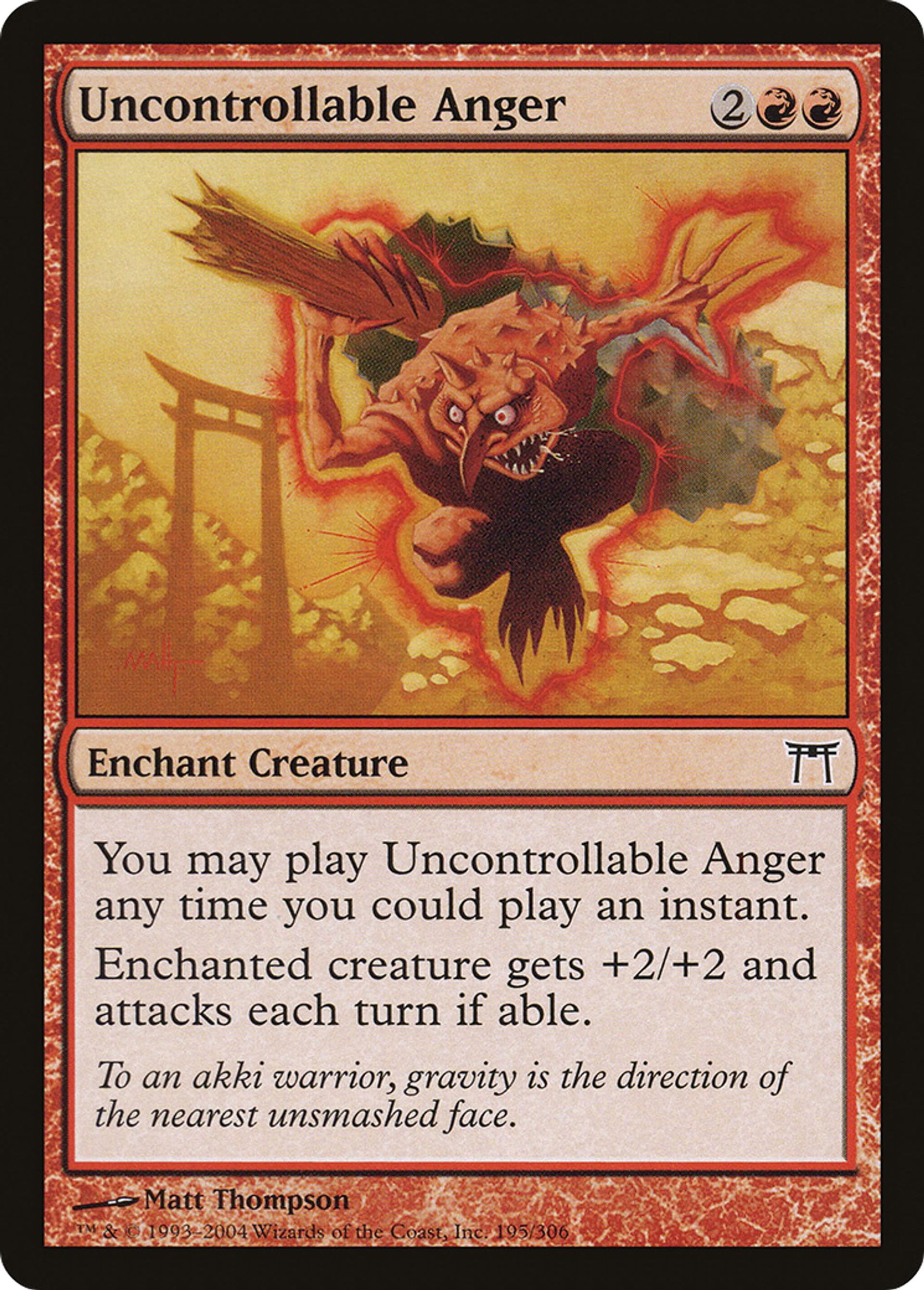 Colère incontrôlable — Champions of Kamigawa — Magic: The Gathering