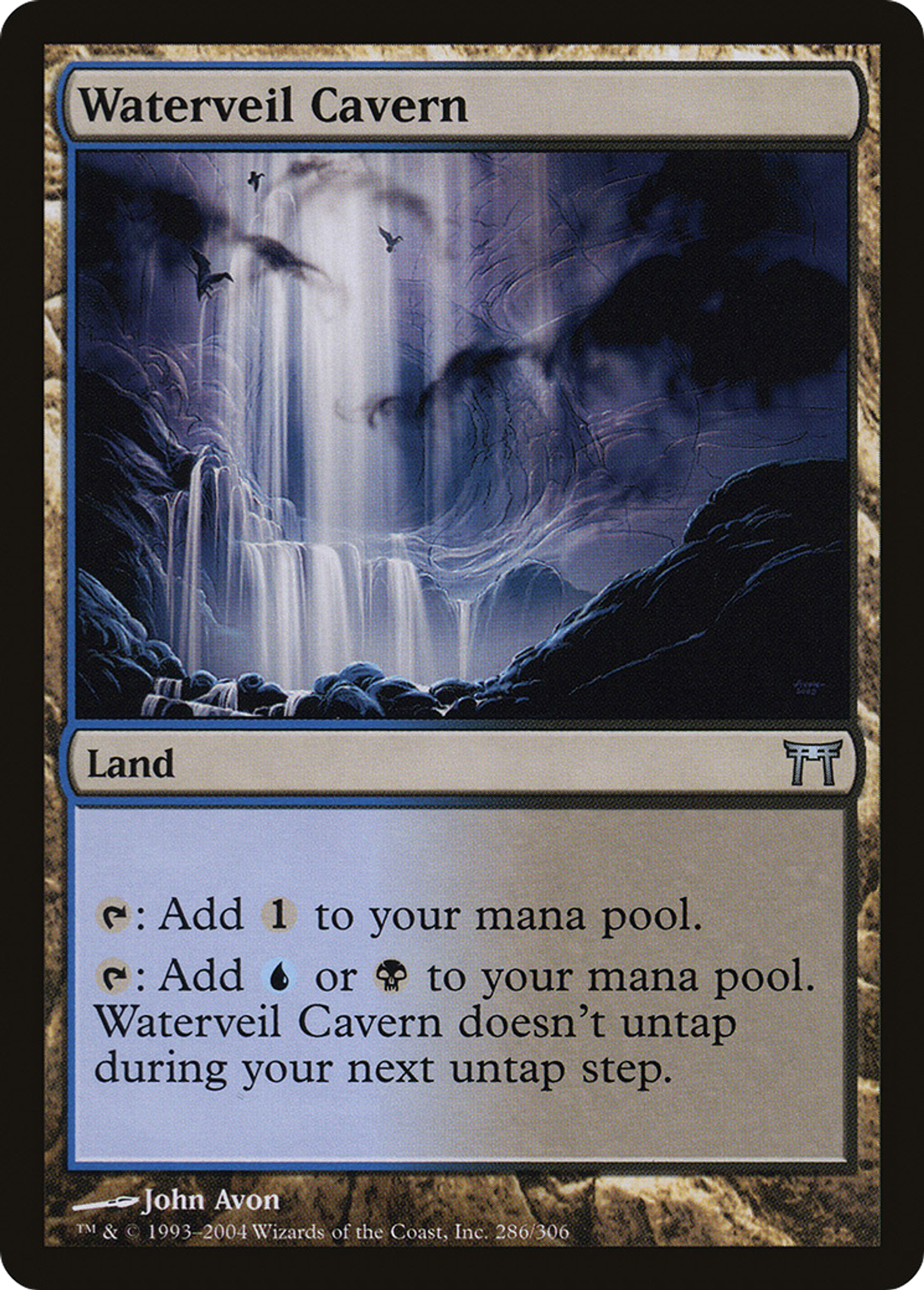 Caverne voilée d'eau — Champions of Kamigawa — Magic: The Gathering