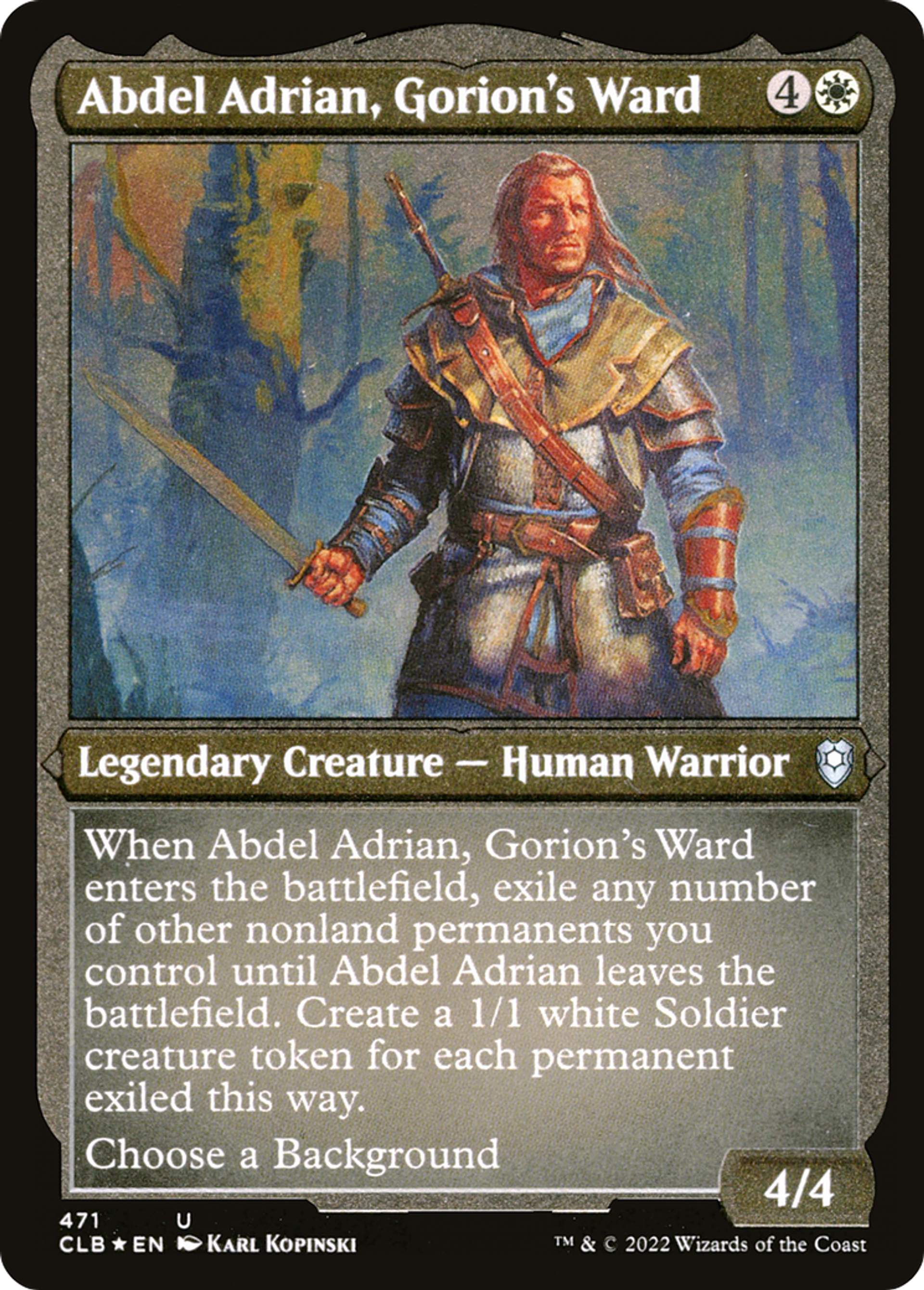 Abdel Adrian, Gorion's Ward — Commander Legends: Battle for Baldur's Gate — Magic: The Gathering