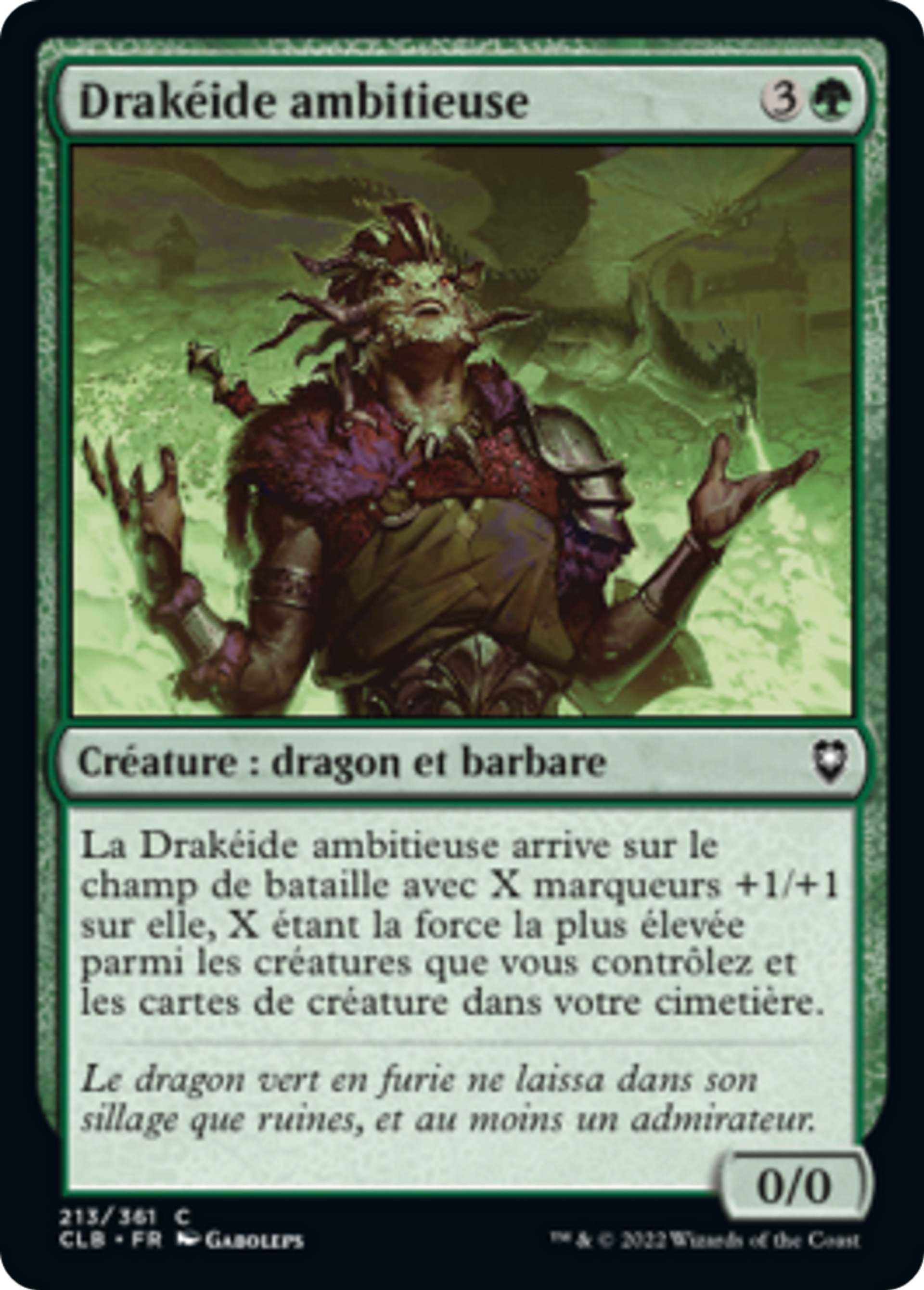 Drakéide ambitieuse — Commander Legends: Battle for Baldur's Gate — Magic: The Gathering