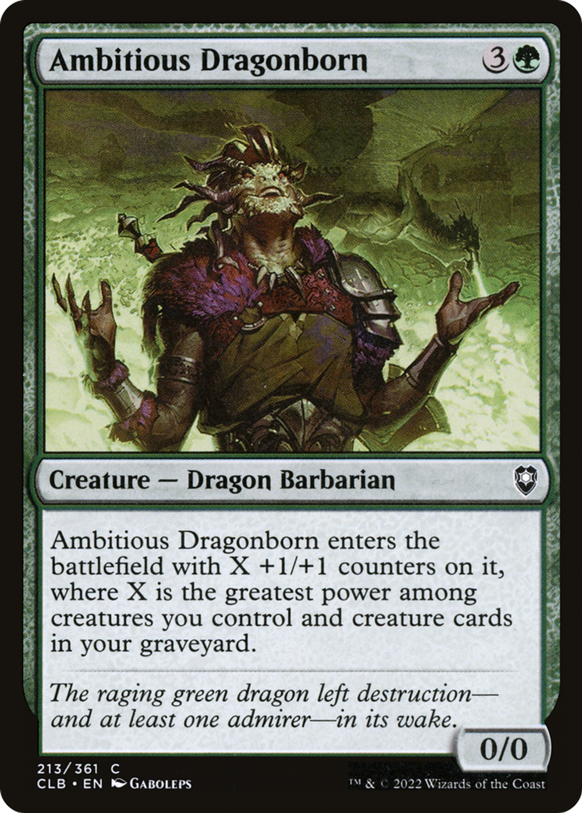Ambitious Dragonborn — Commander Legends: Battle for Baldur's Gate — Magic: The Gathering
