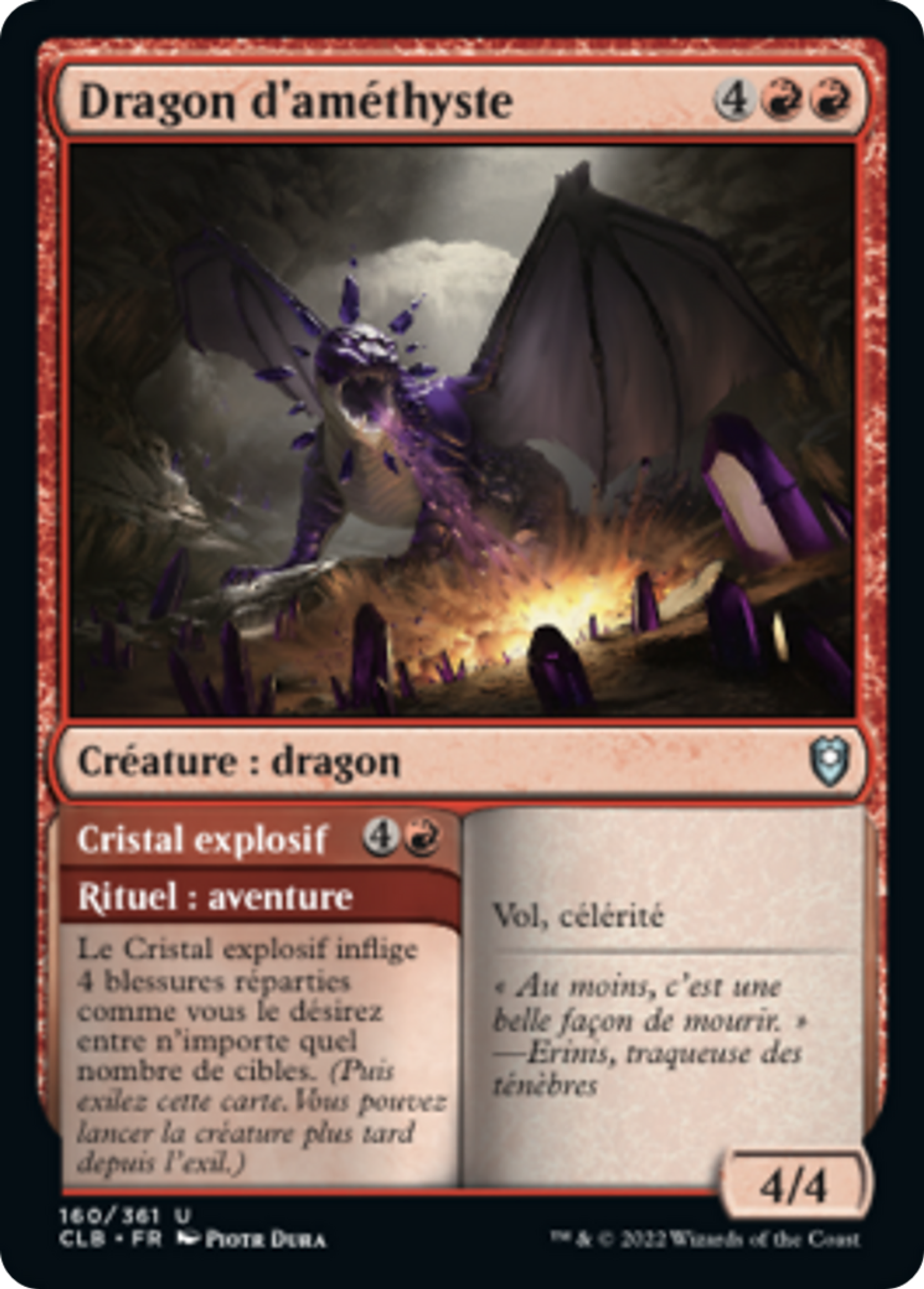 Dragon d'améthyste // Cristal explosif — Commander Legends: Battle for Baldur's Gate — Magic: The Gathering