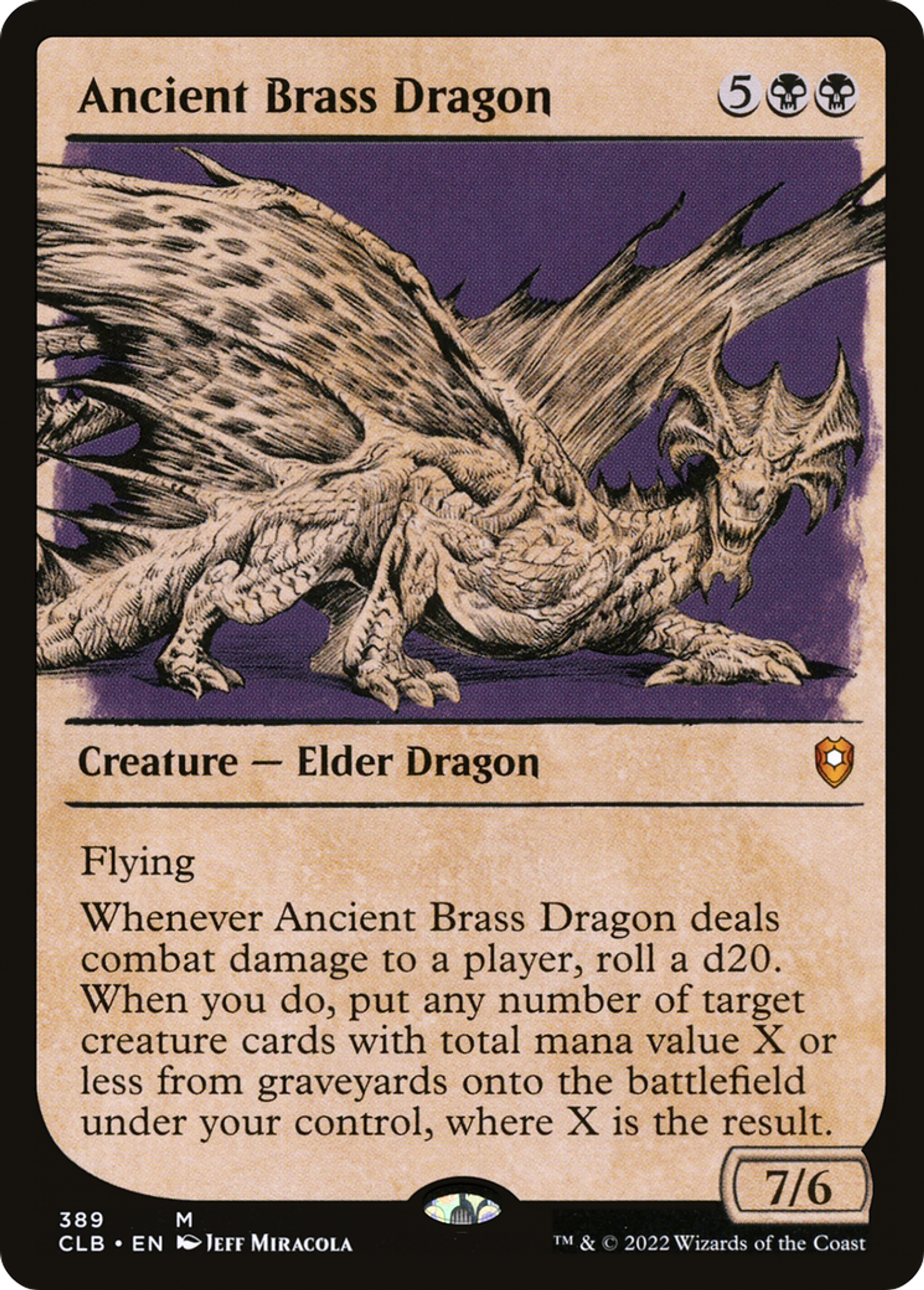 Ancient Brass Dragon — Commander Legends: Battle for Baldur's Gate — Magic: The Gathering