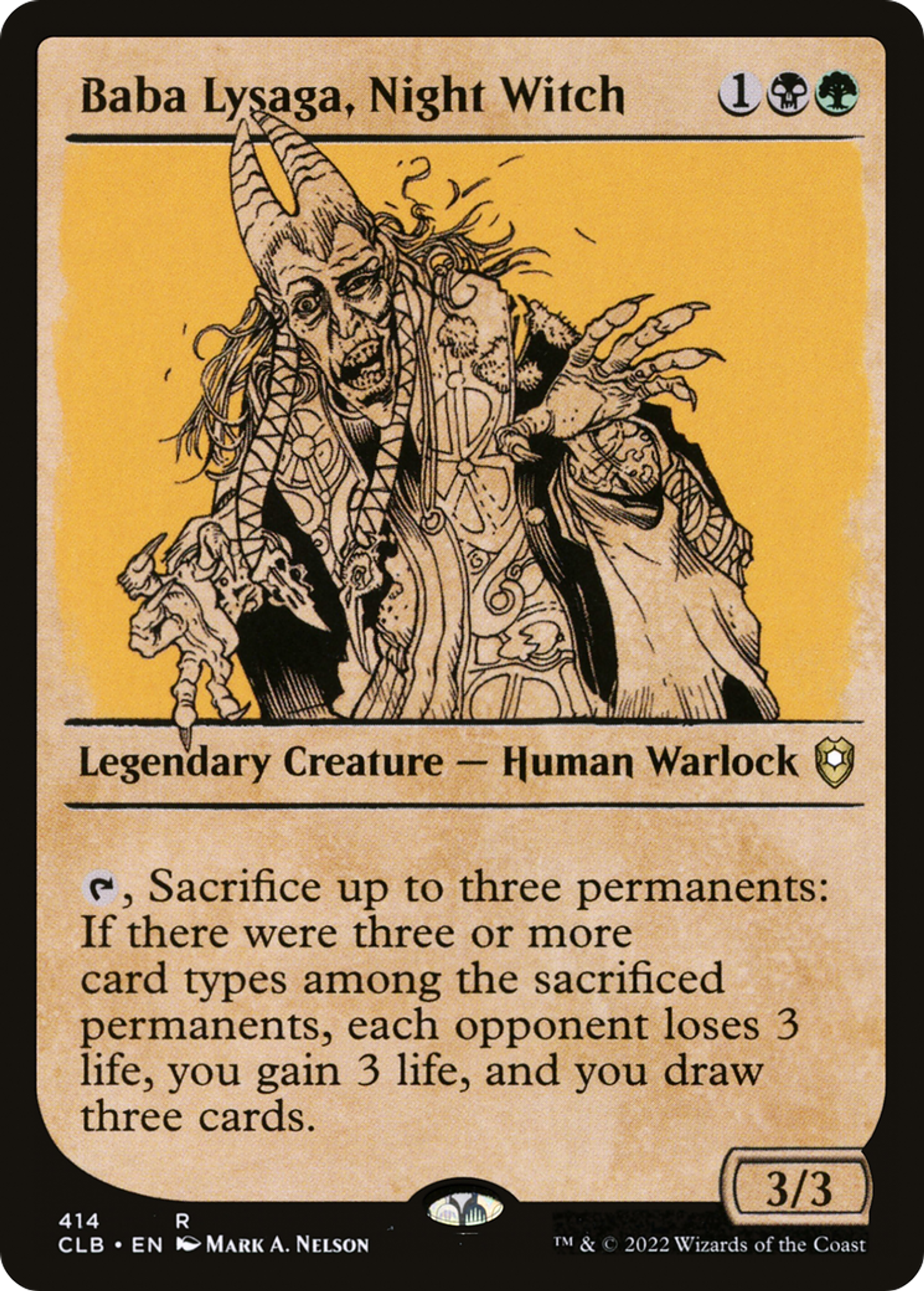 Baba Lysaga, Night Witch — Commander Legends: Battle for Baldur's Gate — Magic: The Gathering