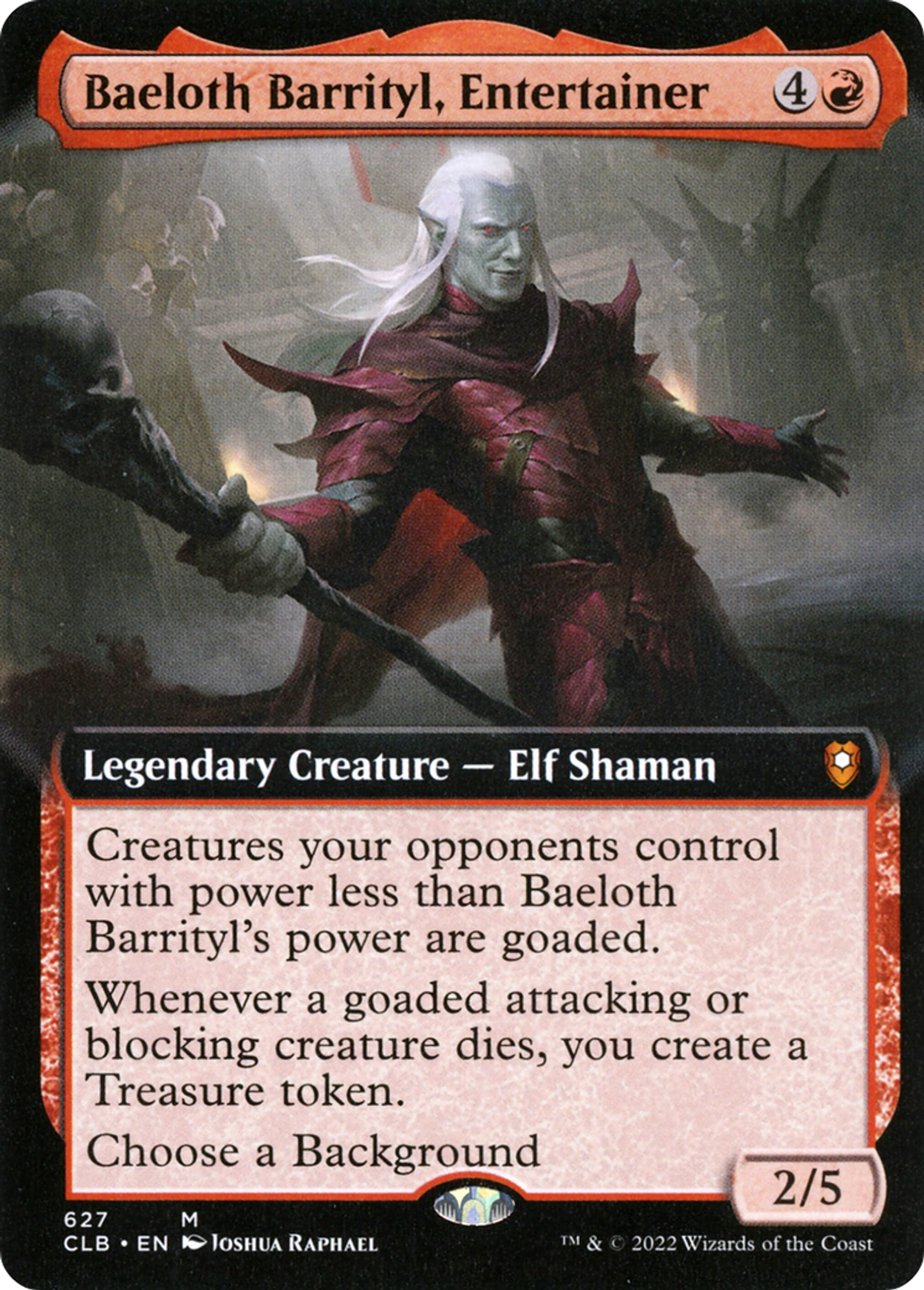 Baeloth Barrityl, Entertainer — Commander Legends: Battle for Baldur's Gate — Magic: The Gathering