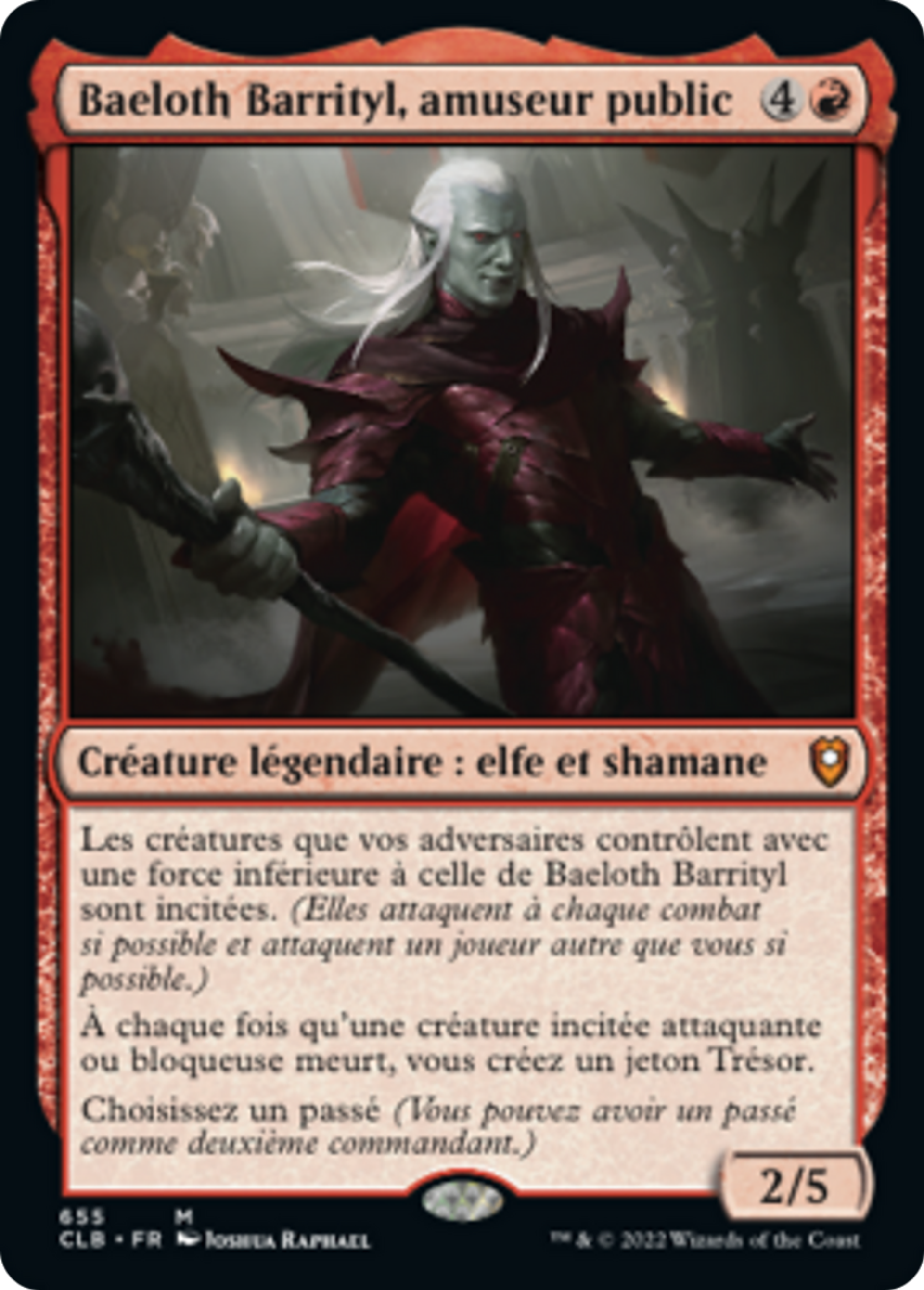 Baeloth Barrityl, amuseur public — Commander Legends: Battle for Baldur's Gate — Magic: The Gathering