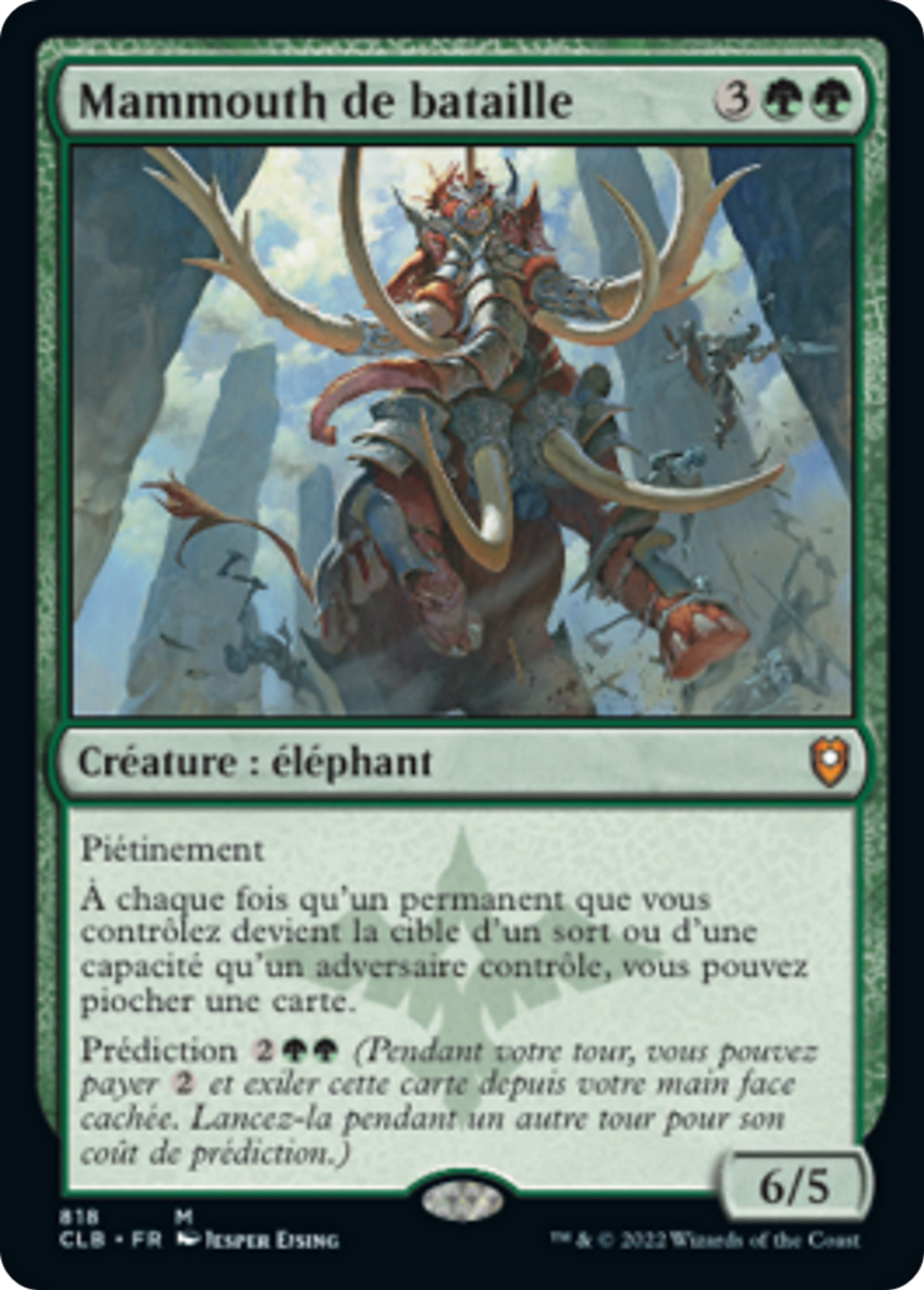 Mammouth de bataille — Commander Legends: Battle for Baldur's Gate — Magic: The Gathering