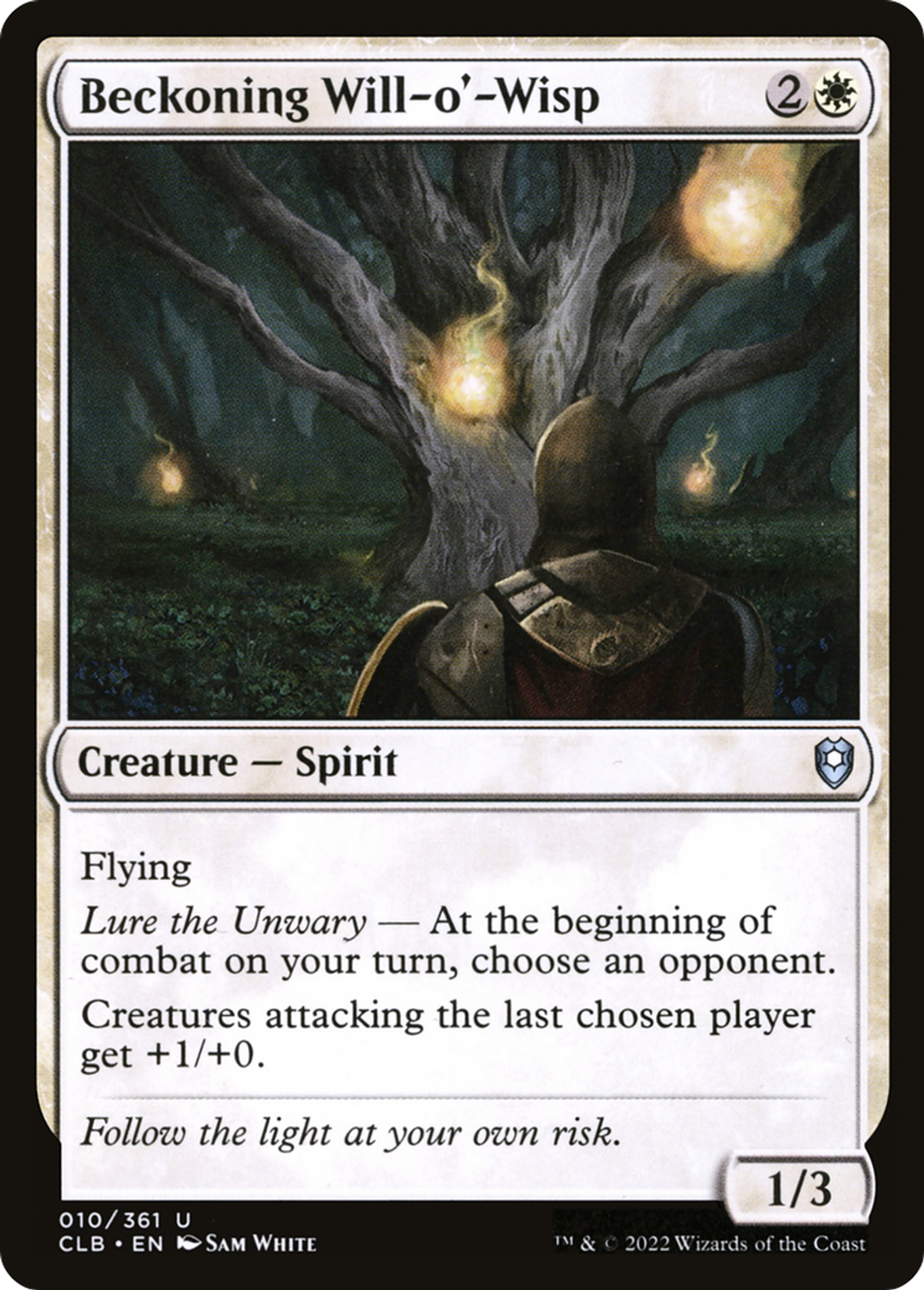 Beckoning Will-o'-Wisp — Commander Legends: Battle for Baldur's Gate — Magic: The Gathering