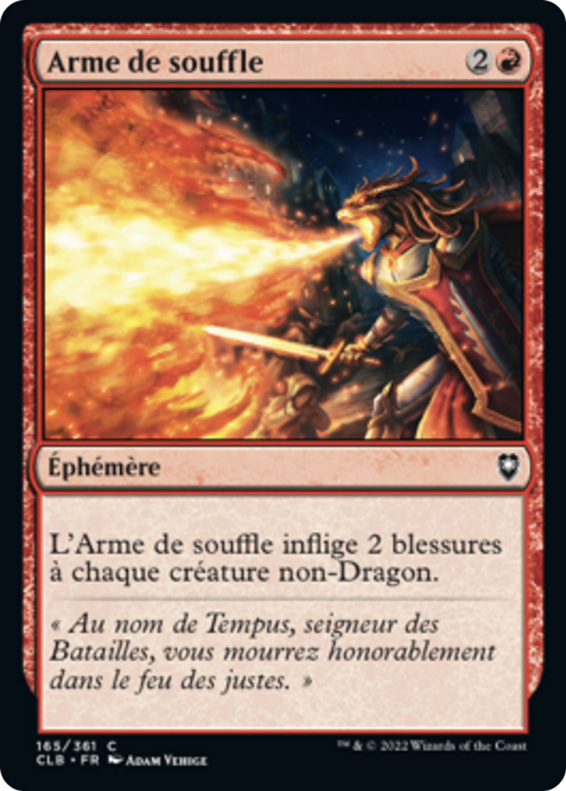 Arme de souffle — Commander Legends: Battle for Baldur's Gate — Magic: The Gathering