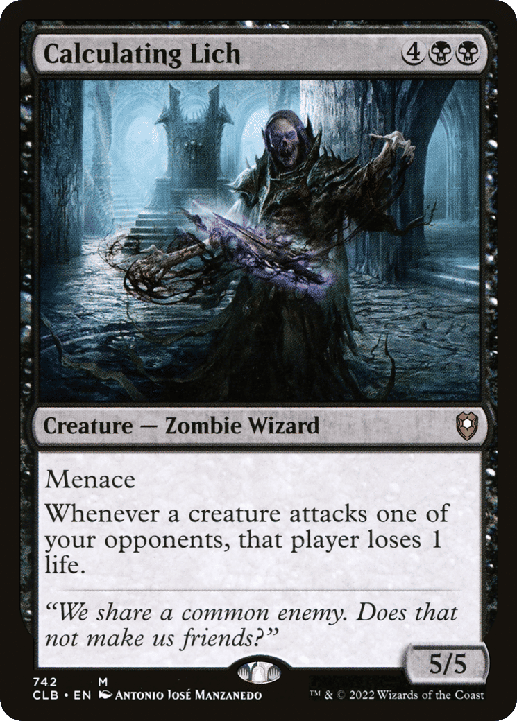 Calculating Lich — Commander Legends: Battle for Baldur's Gate — Magic: The Gathering