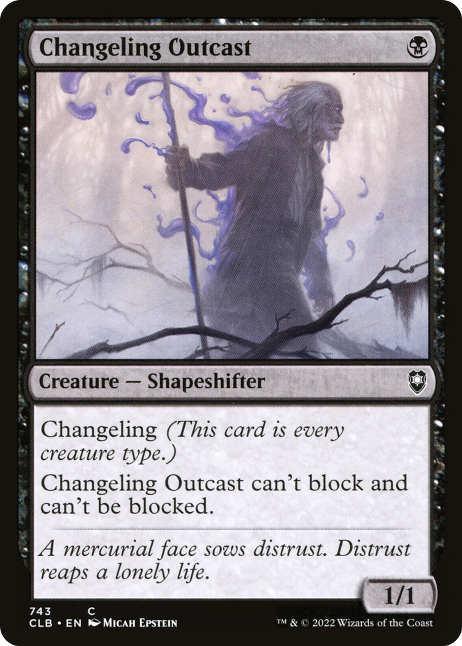 Changeling Outcast — Commander Legends: Battle for Baldur's Gate — Magic: The Gathering