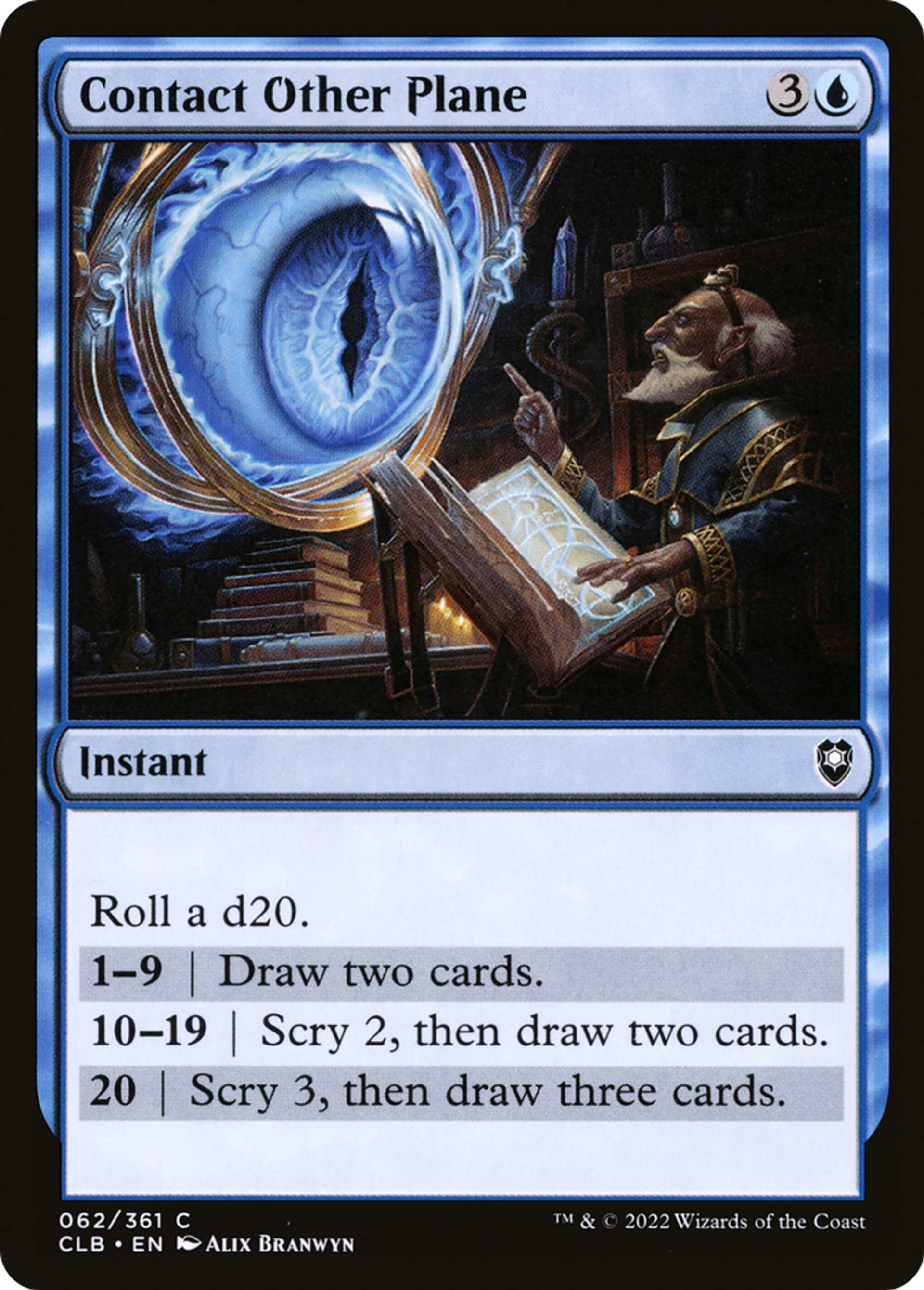 Contact Other Plane — Commander Legends: Battle for Baldur's Gate — Magic: The Gathering