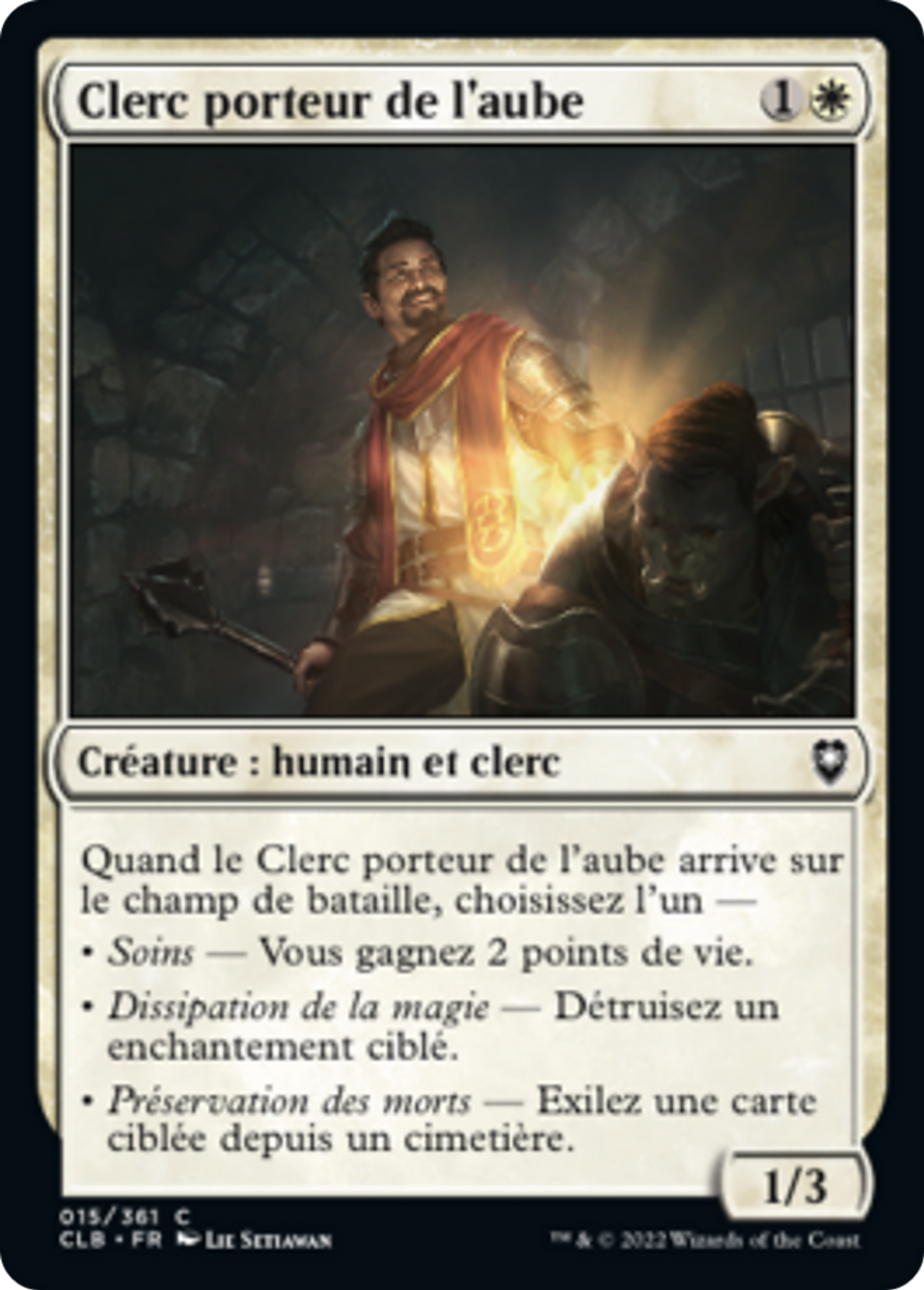 Clerc porteur de l'aube — Commander Legends: Battle for Baldur's Gate — Magic: The Gathering