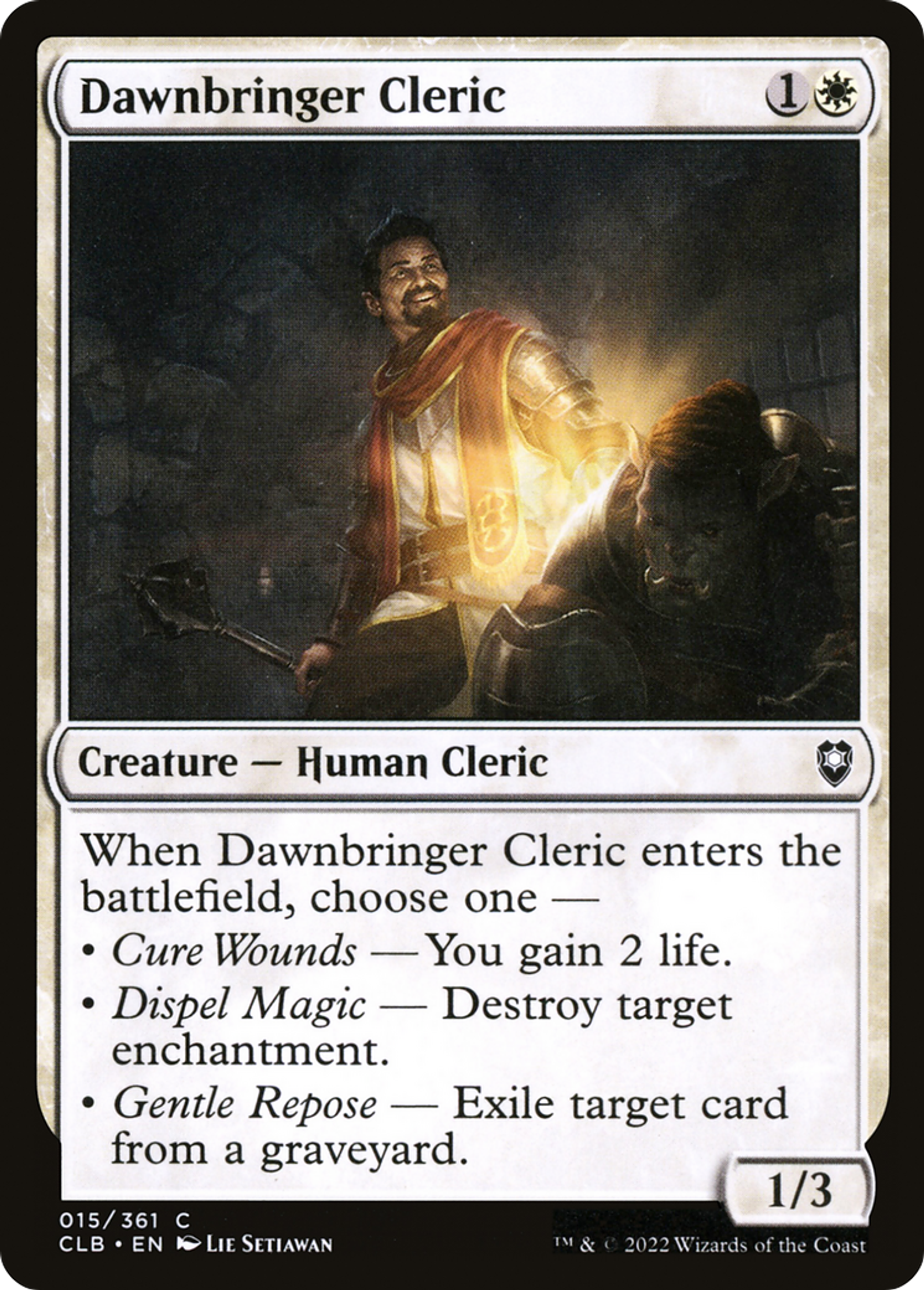 Dawnbringer Cleric — Commander Legends: Battle for Baldur's Gate — Magic: The Gathering